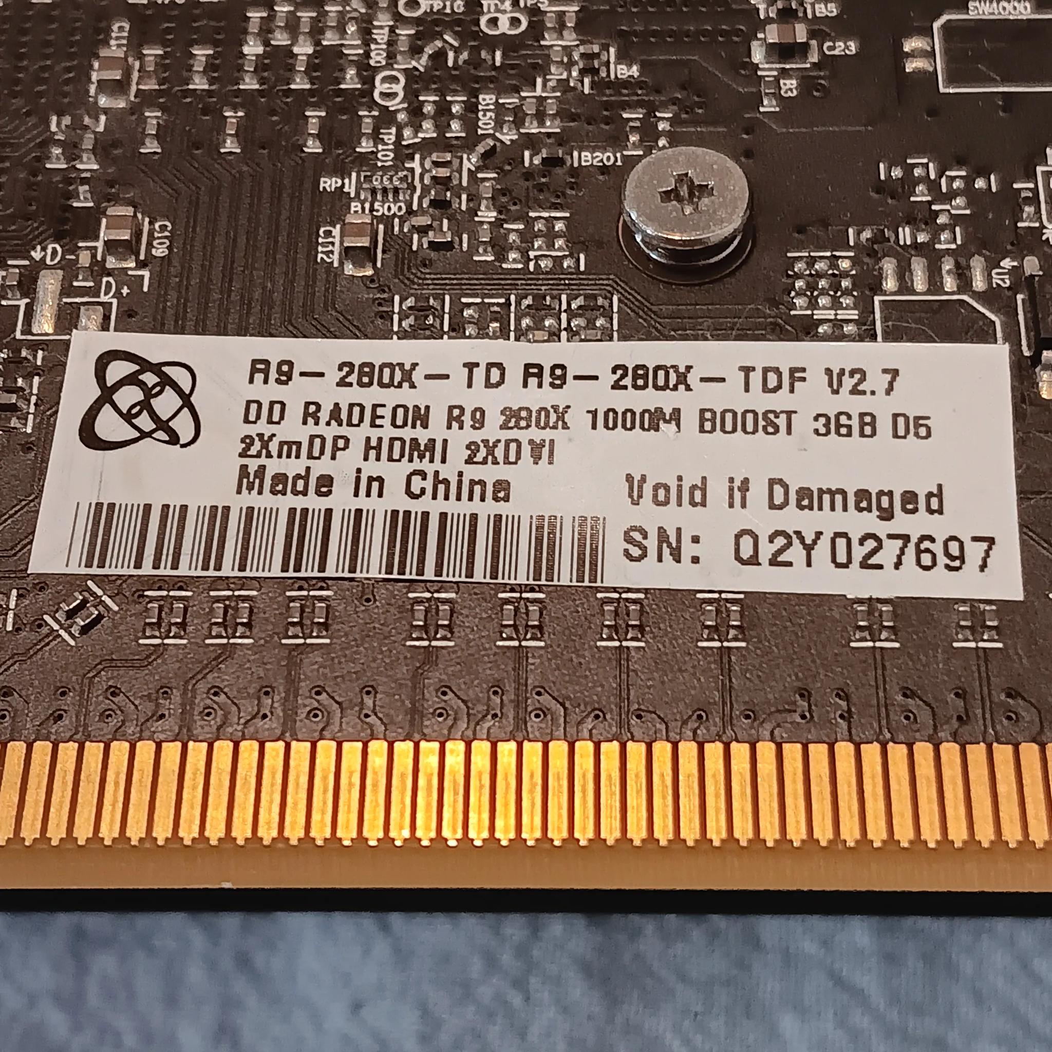 XFX Radeon R9-280X 3GB GPU Nice Card!