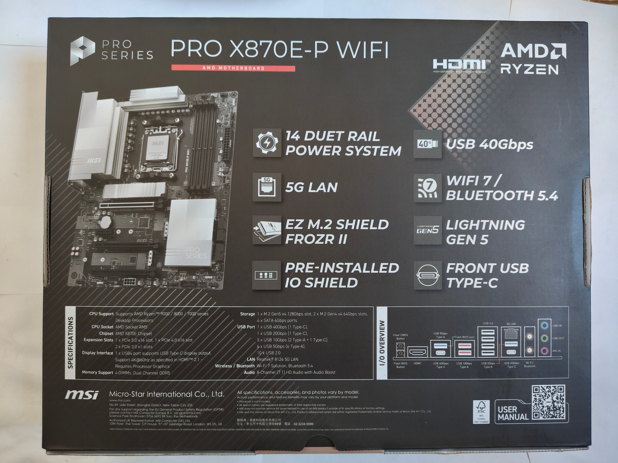 MSI x870E-P wifi