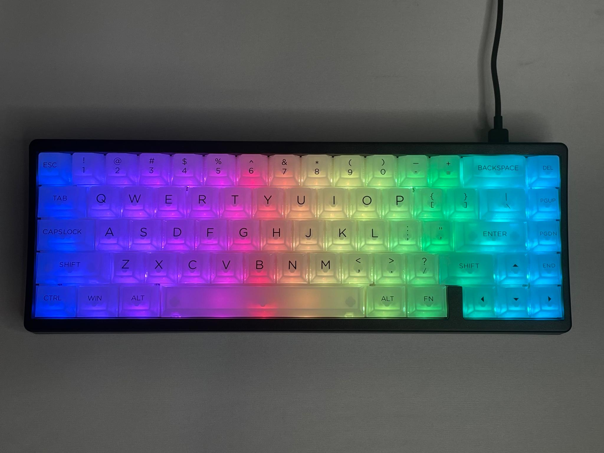 M67 Mechanical Gaming Keyboard - Clear Keycaps with Thocky Switches
