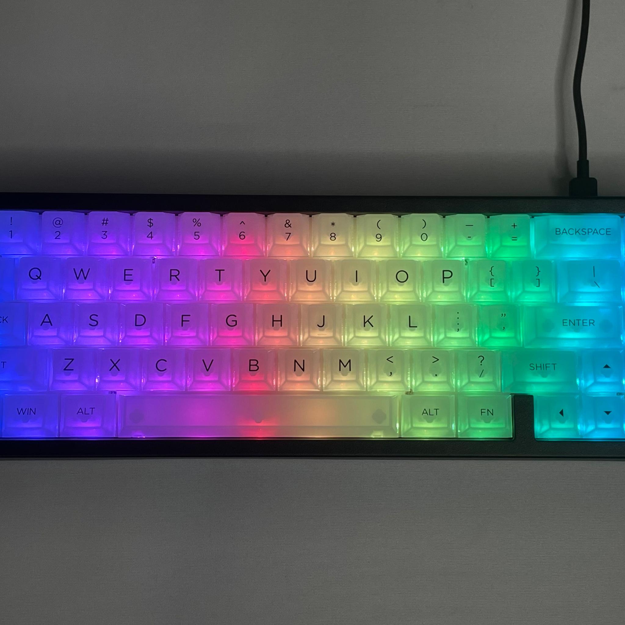 M67 Mechanical Gaming Keyboard - Clear Keycaps with Thocky Switches