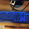 On Sale! Used Corsair K70 Mechanical Keyboard. Blue Backlighting. Gaming Keycaps included