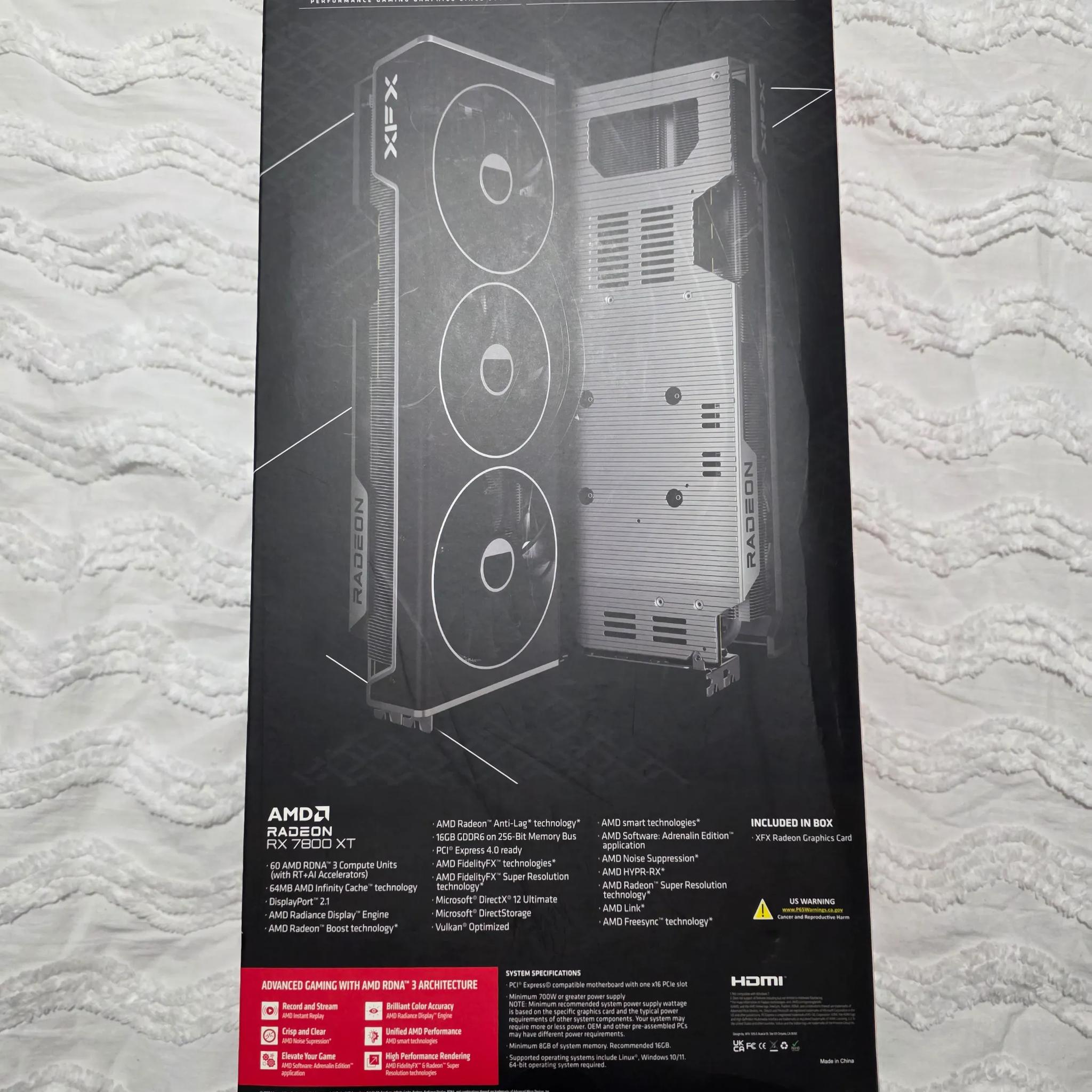 On Sale! XFX AMD Radeon RX 7800XT 16GB GDDR6