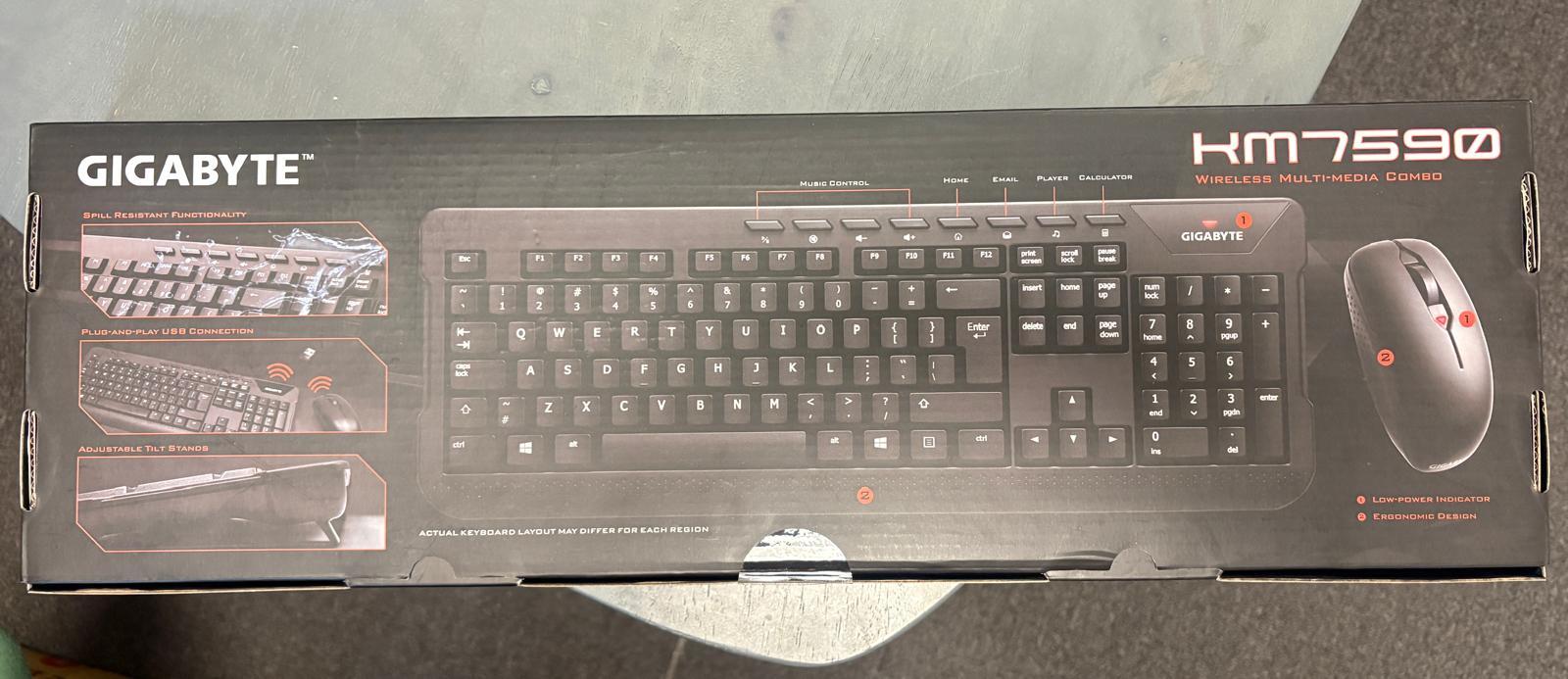Brand New In Box - Gigabyte Wireless Keyboard + Mouse Combo KM7590