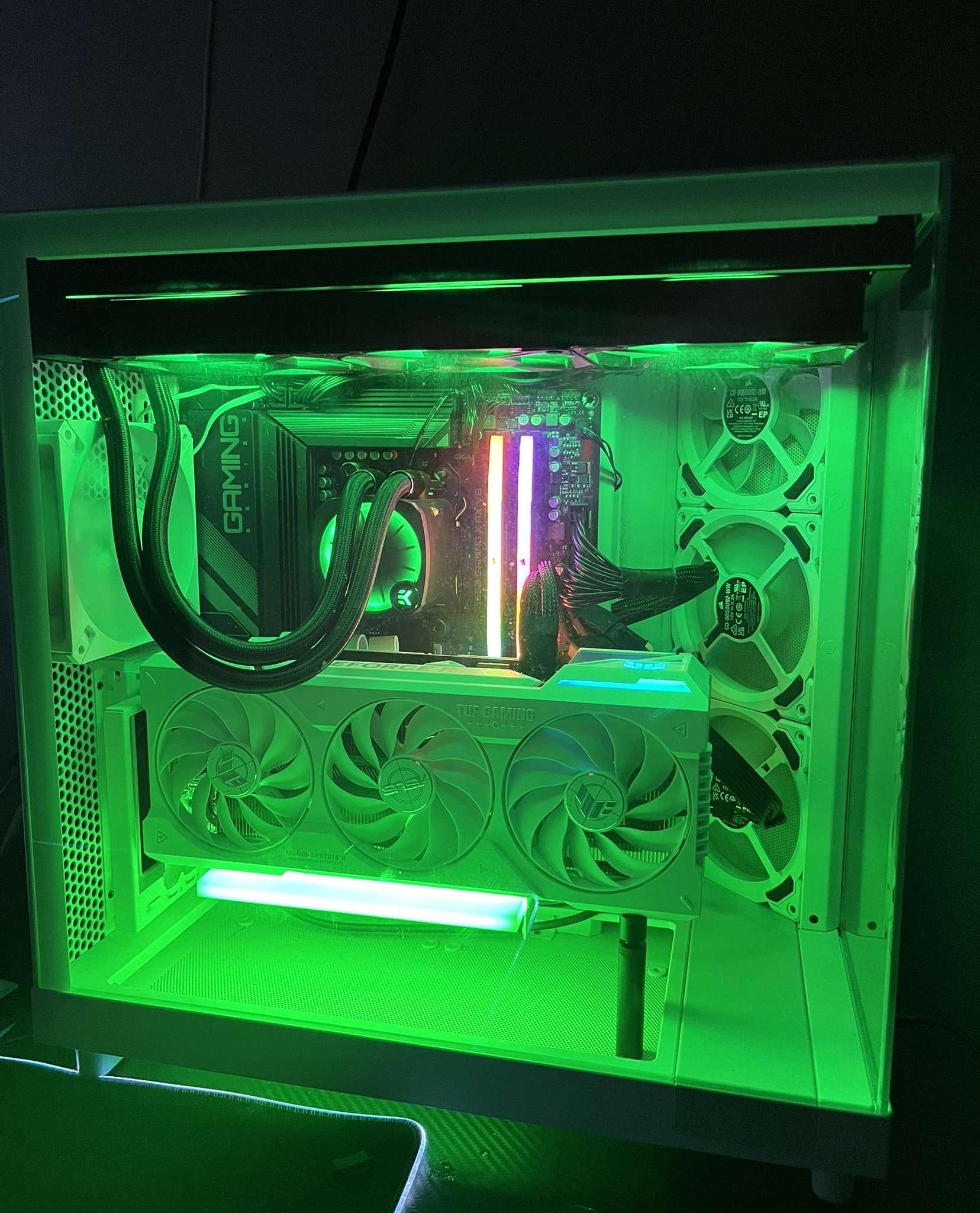 White EZDIY-FAB Vertical GPU Mount