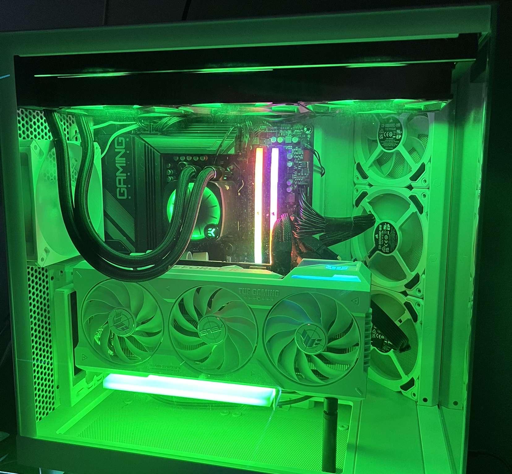 White EZDIY-FAB Vertical GPU Mount