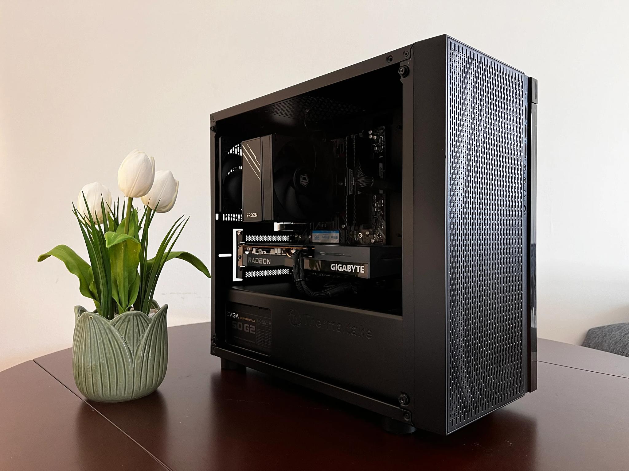 STEALTH BLACK VALUE GAMING PC! AMD RX 6600 + AMD RYZEN 5 1600X, WiFi Enabled