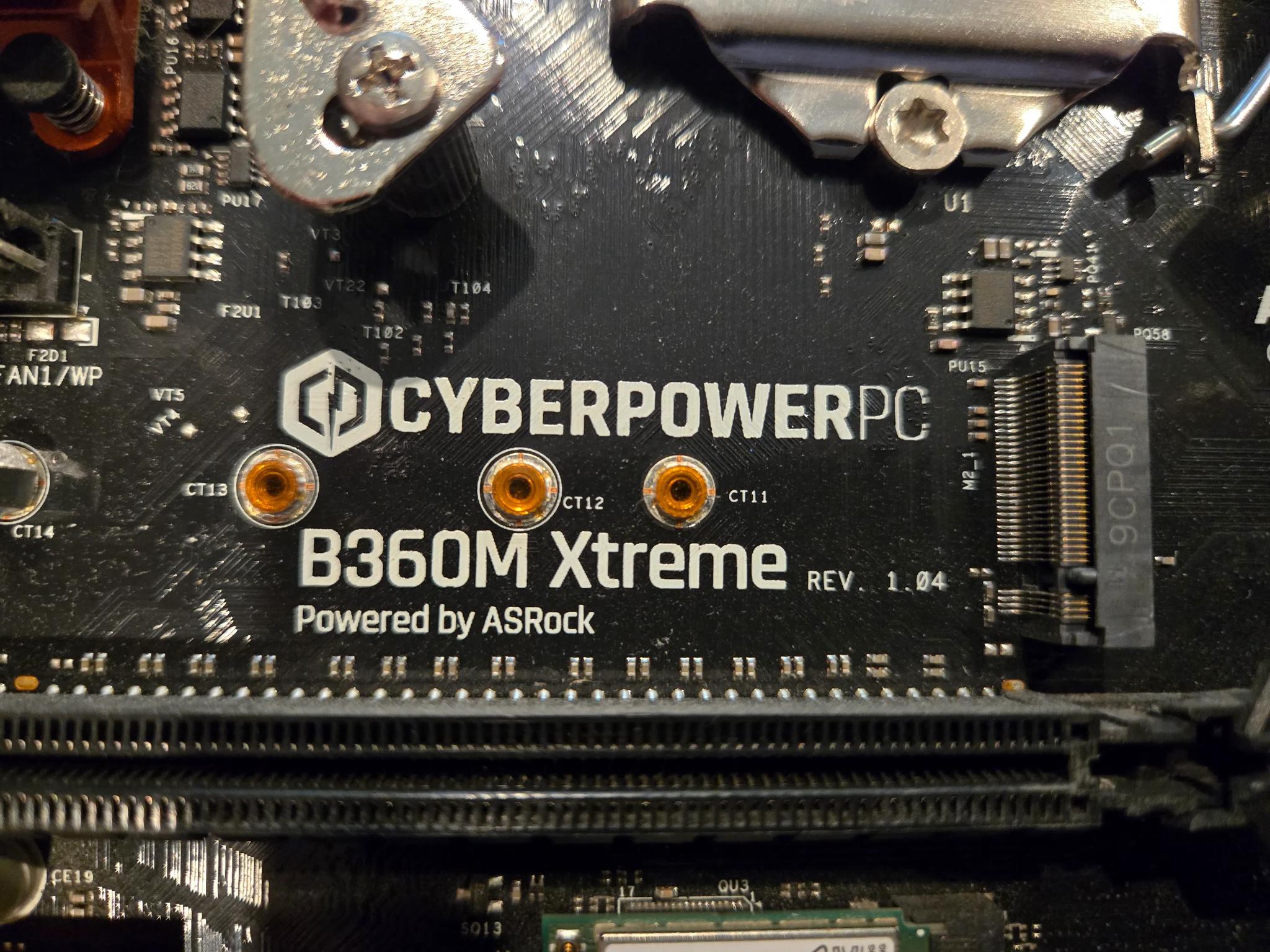 CyberPower/ASRock B360M Xtreme MB and Be Quiet CPU Cooler
