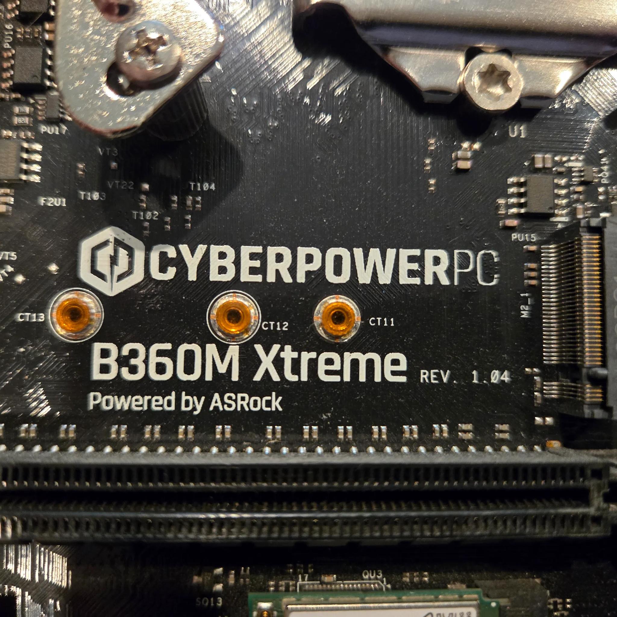 CyberPower/ASRock B360M Xtreme MB and Be Quiet CPU Cooler