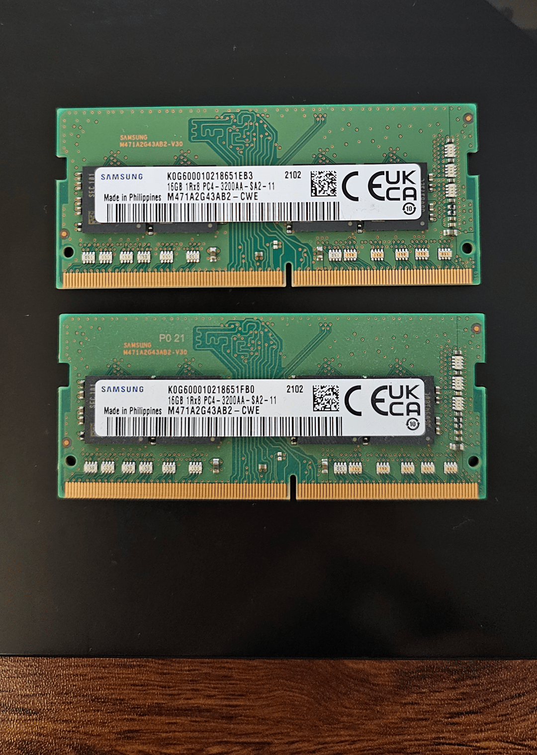 Samsung 32GB (2x16GB) DDR4-3200 SO-DIMM CL22 Laptop Memory RAM