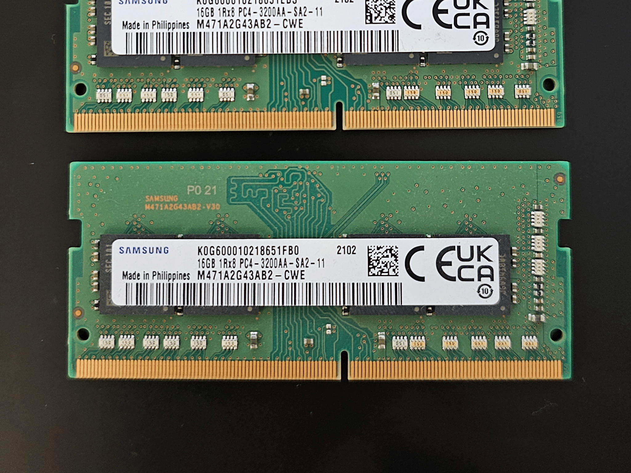 Samsung 32GB (2x16GB) DDR4-3200 SO-DIMM CL22 Laptop Memory RAM 3200Mhz