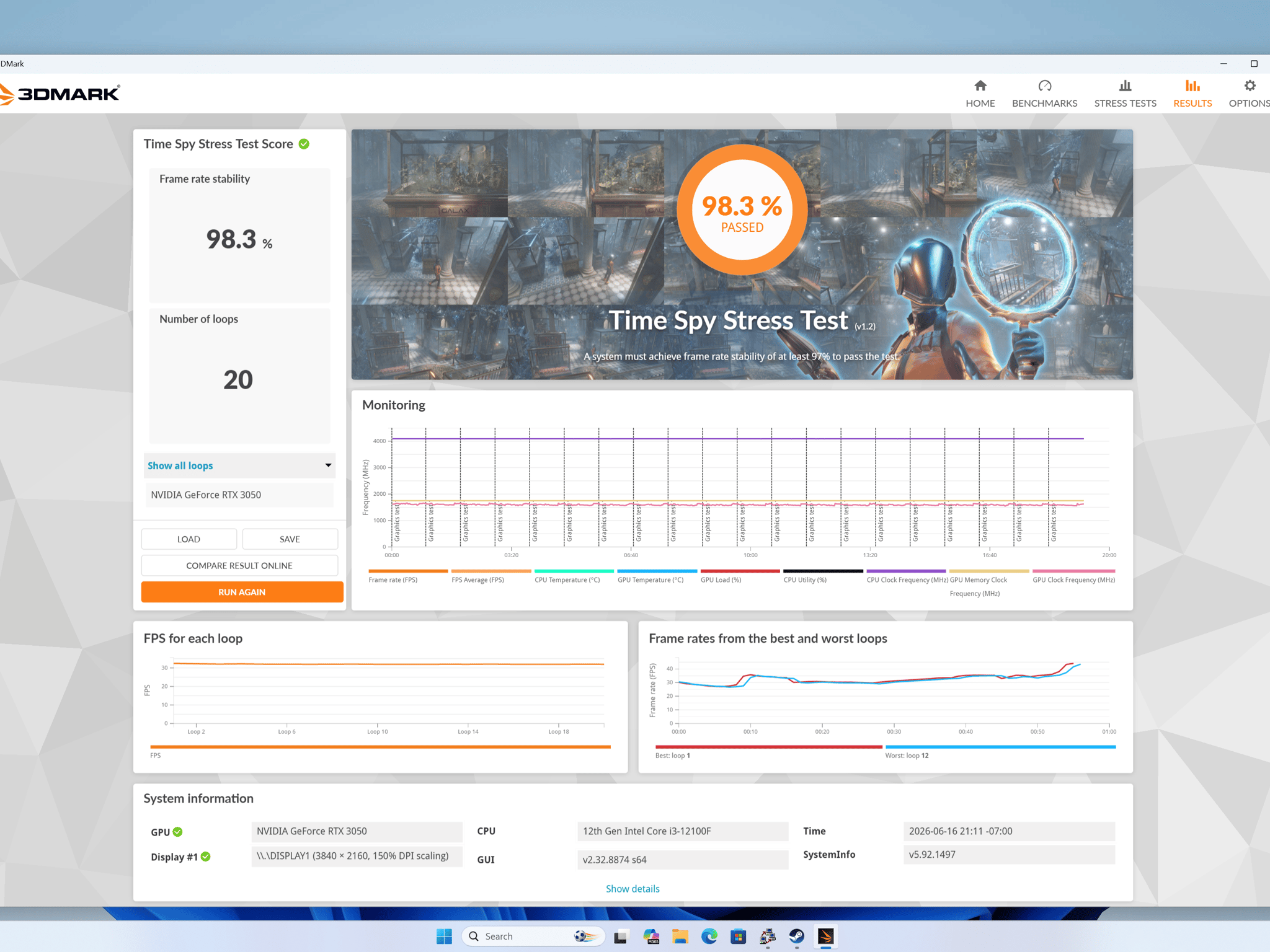 GeForce RTX 3050 Custom Gaming PC - Core i3-12100F, 16GB RAM
