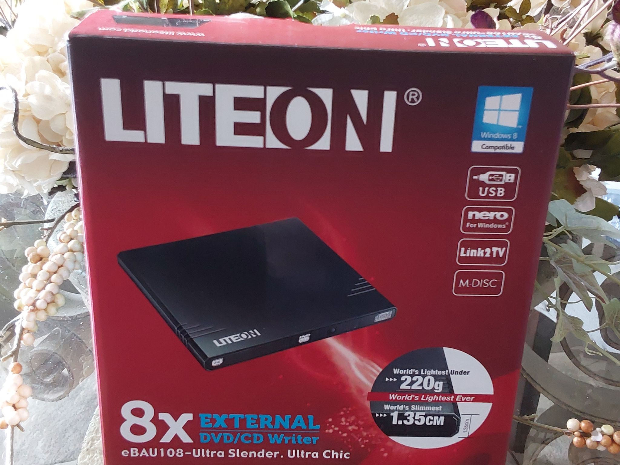 NEW Lite-On 8x External Compact USB DVD/CD-Writer