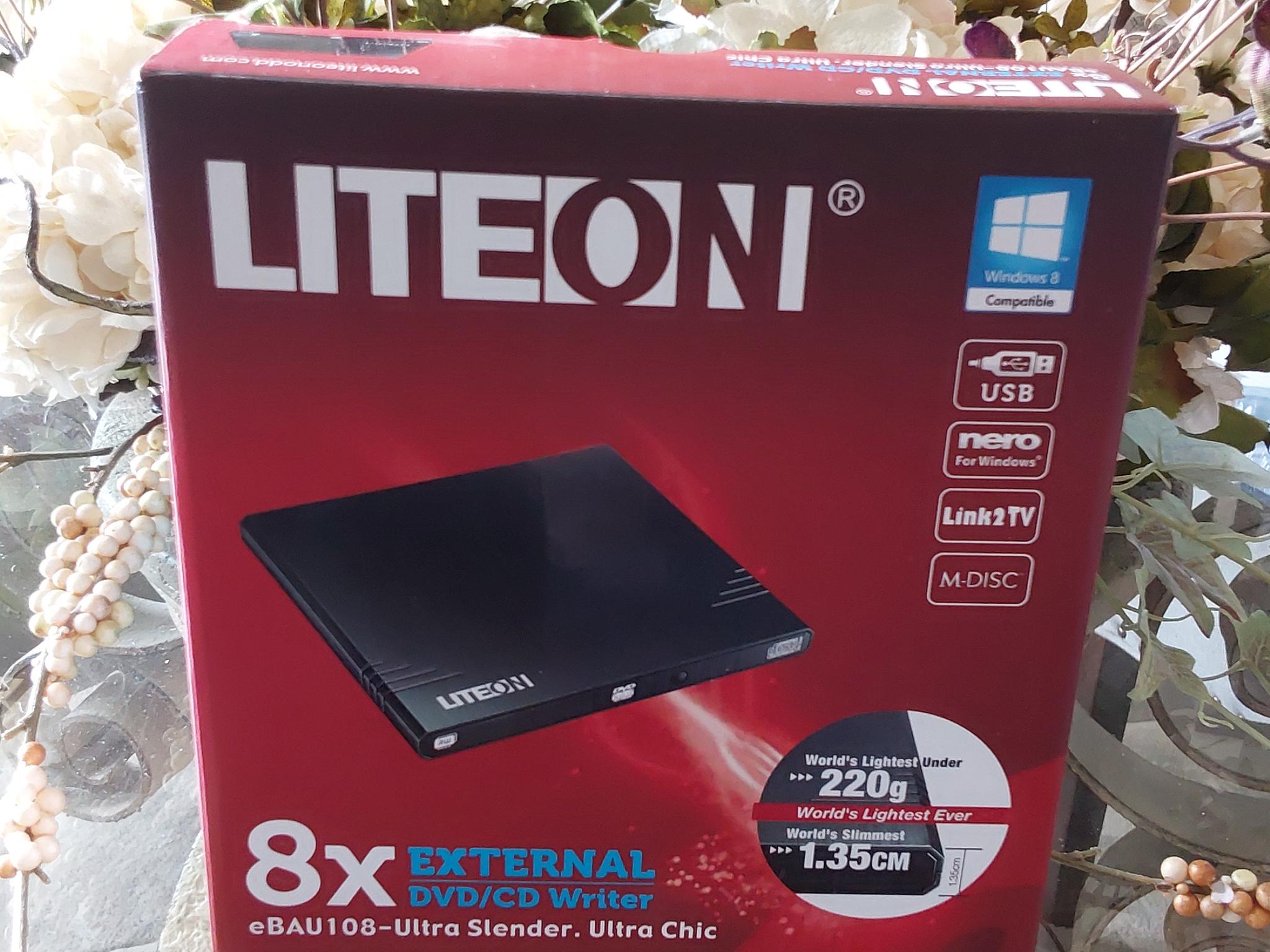 NEW Lite-On 8x External Compact USB DVD/CD-Writer
