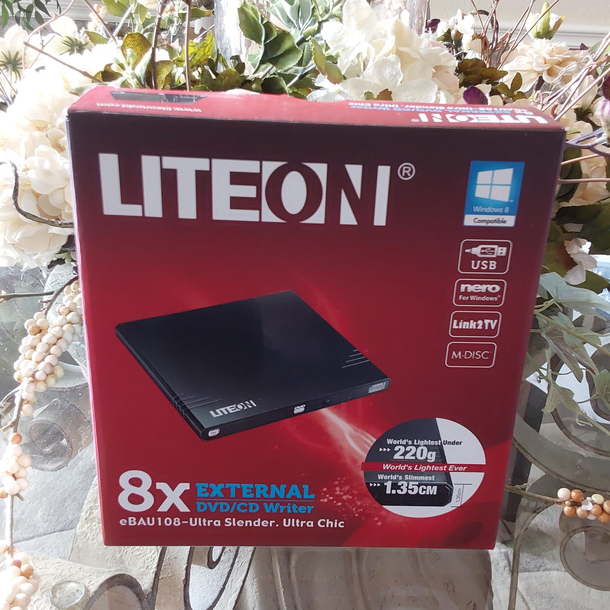 NEW Lite-On 8x External Compact USB DVD/CD-Writer