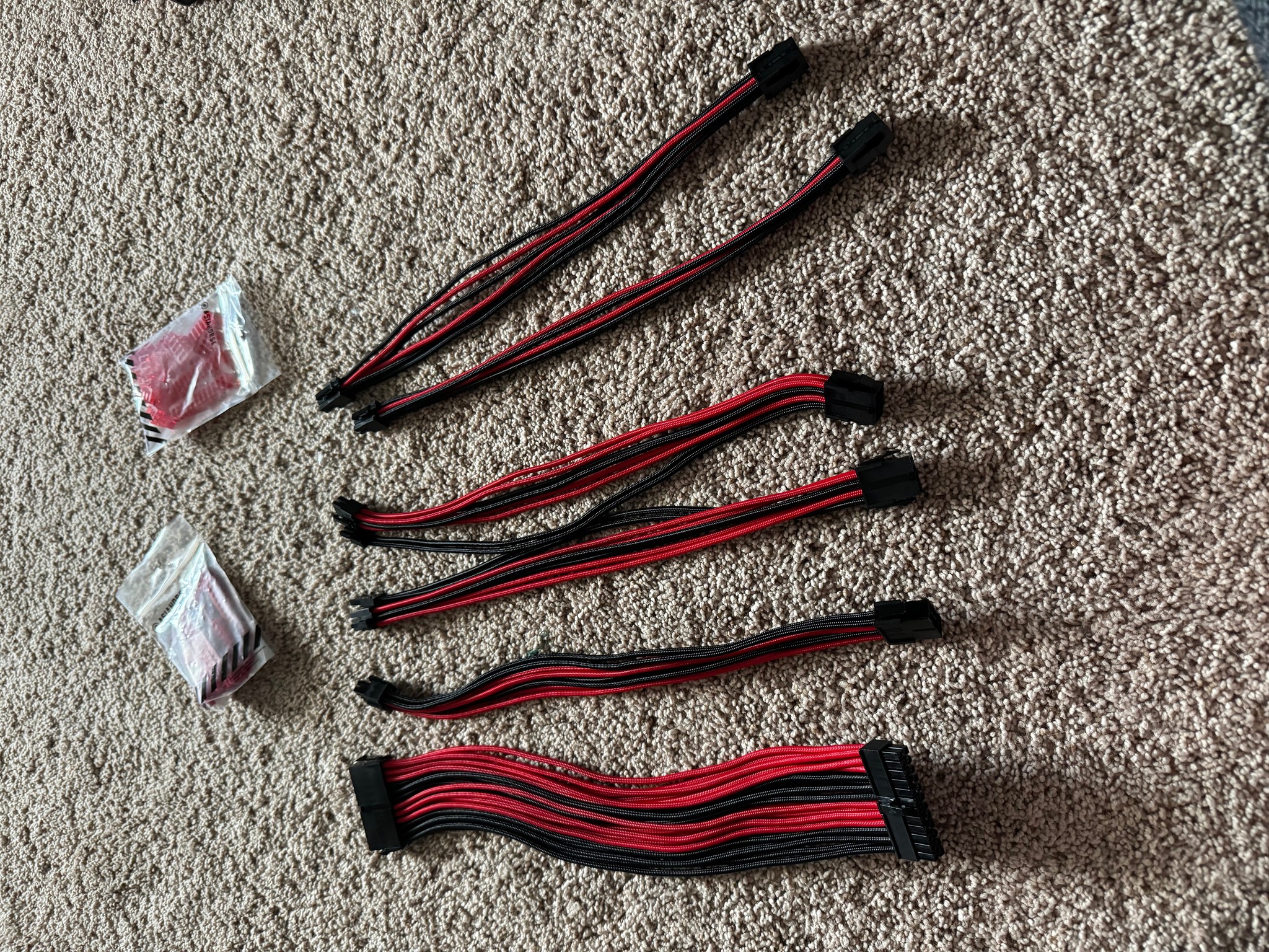 AsiaHorse 16AWG PSU Extensions - Red/Black Mix