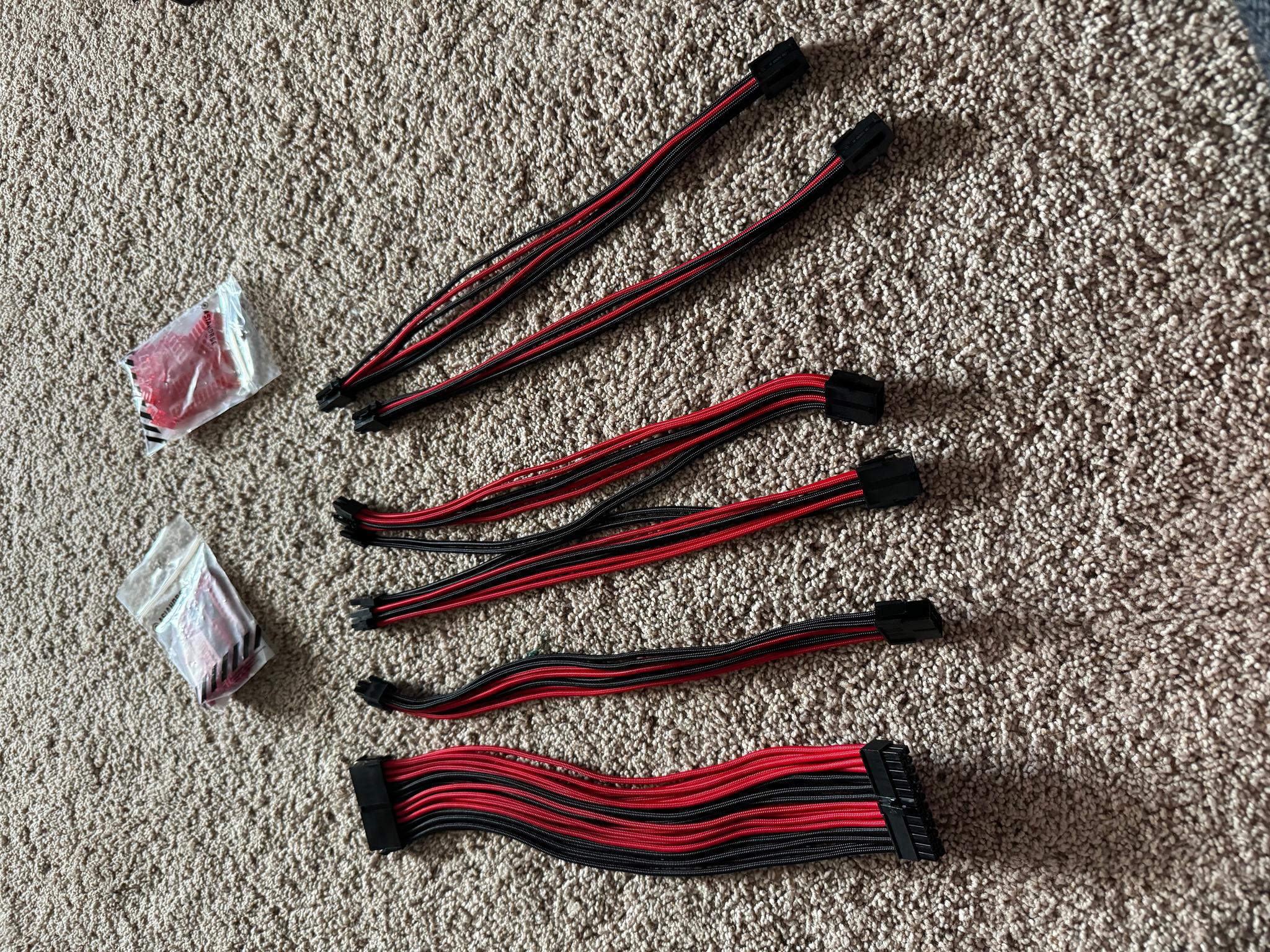 AsiaHorse 16AWG PSU Extensions - Red/Black Mix