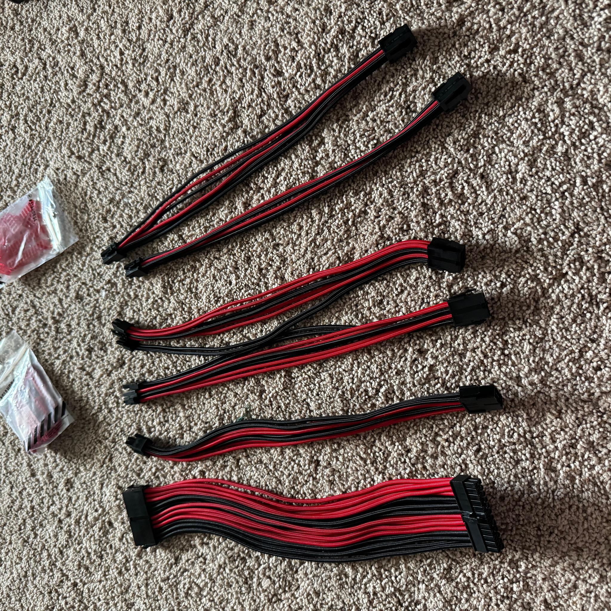 AsiaHorse 16AWG PSU Extensions - Red/Black Mix