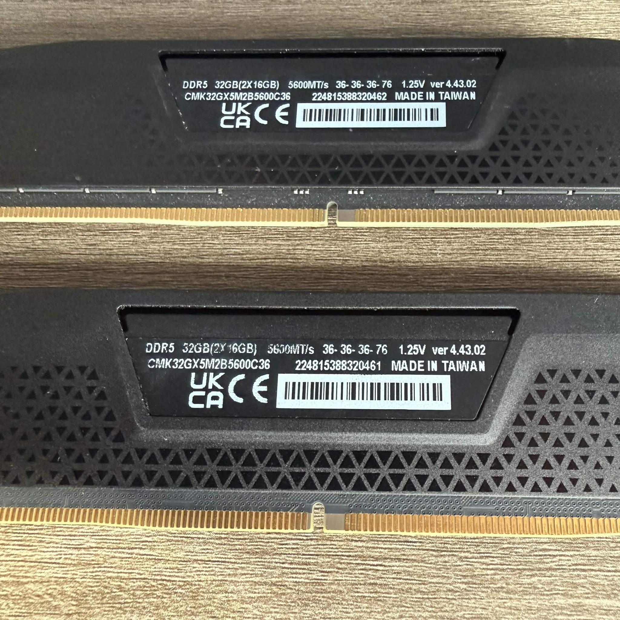 Corsair Vengeance RGB 32GB (2x16GB) RAM DDR5 5600MHz Low Clearance Size