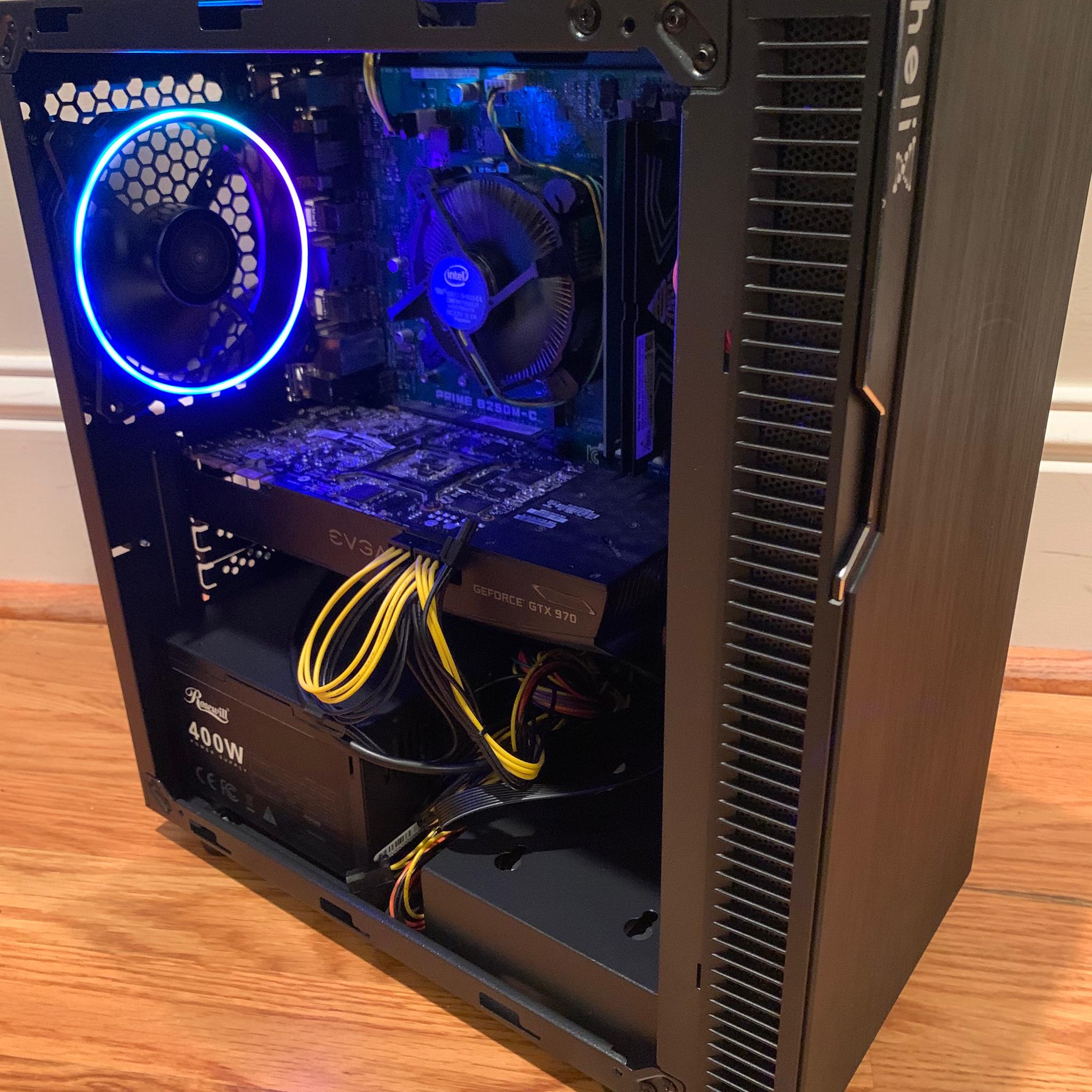 BUDGET VALUE 1080p GAMING PC GTX 970 16GB RAM 128GB SSD 500GB HDD G4560 RGB WIFI
