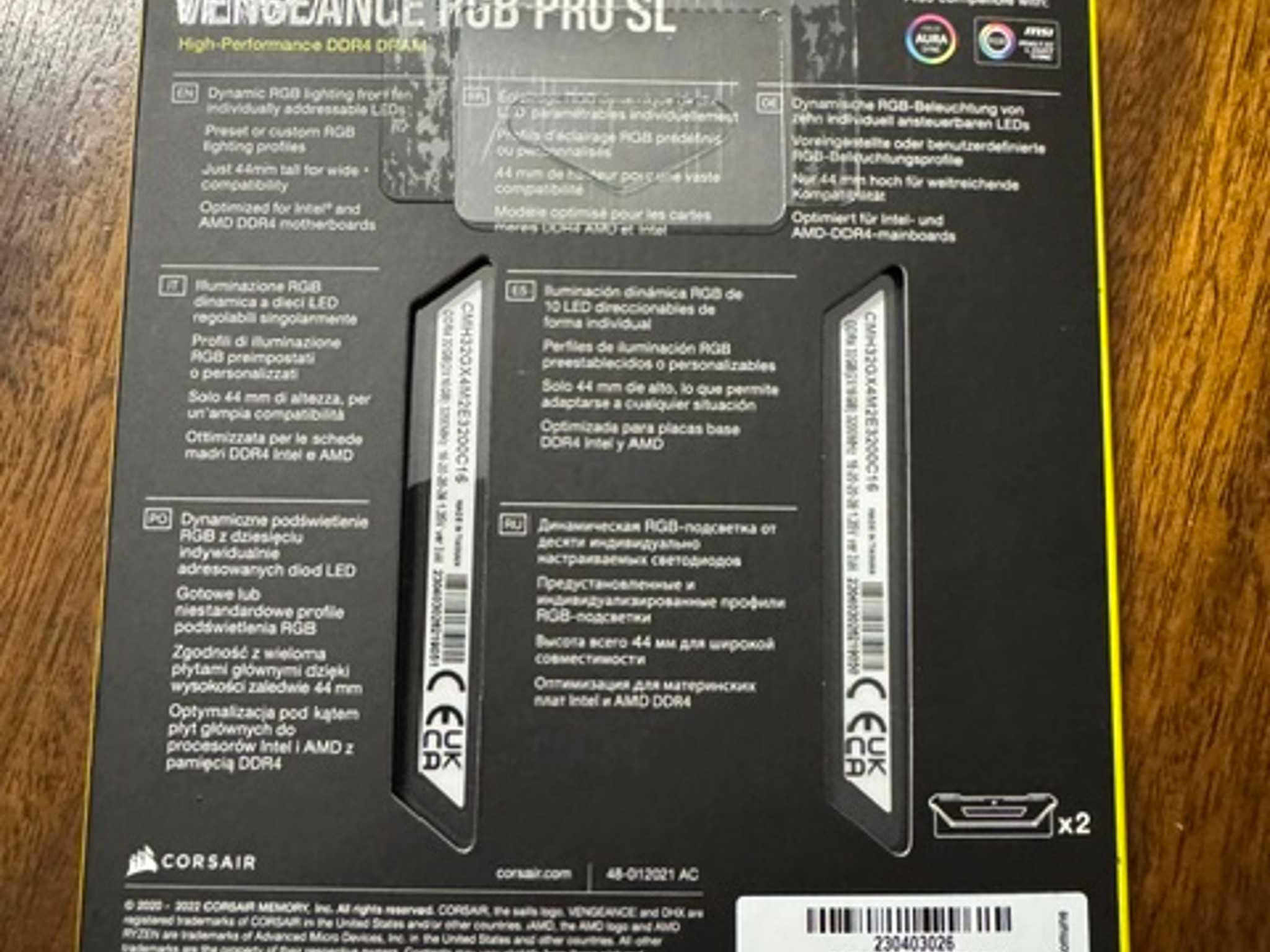 Corsair Vengeance RGB Pro 32GB DDR4-2933 (2x16GB)