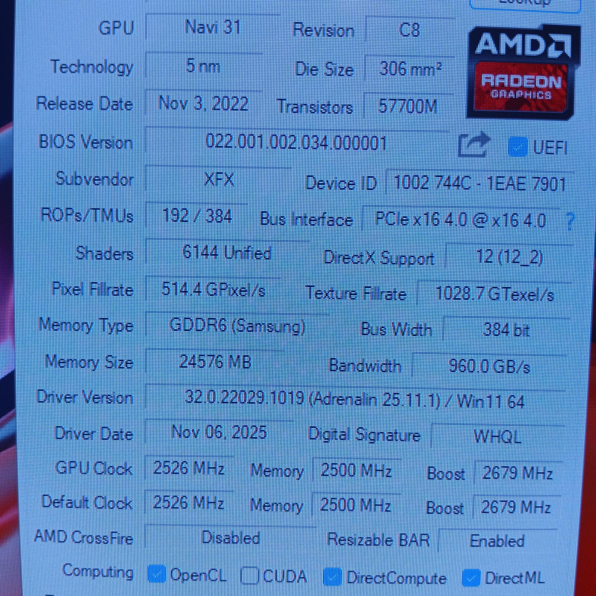 XFX Speedster MERC 310 Radeon RX 7900 XTX