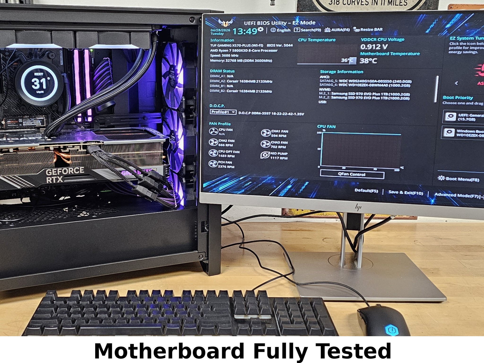 ASUS TUF GAMING X570-PLUS WIFI 6E DDR4 AMD AM4 ATX Motherboard