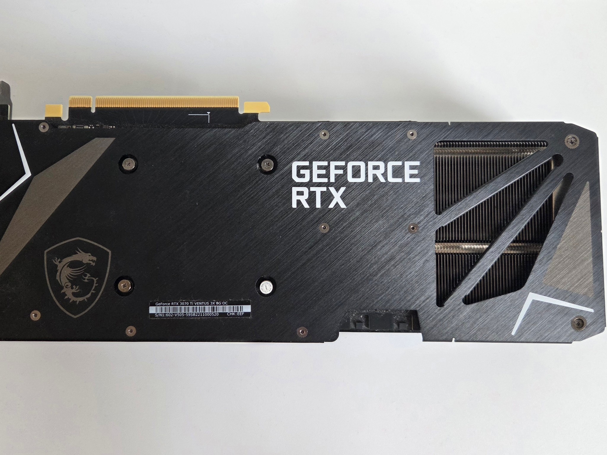 MSI GeForce RTX 3070 Ti VENTUS 3x 8G OC - 8GB GDDR6X, 1800 MHz
