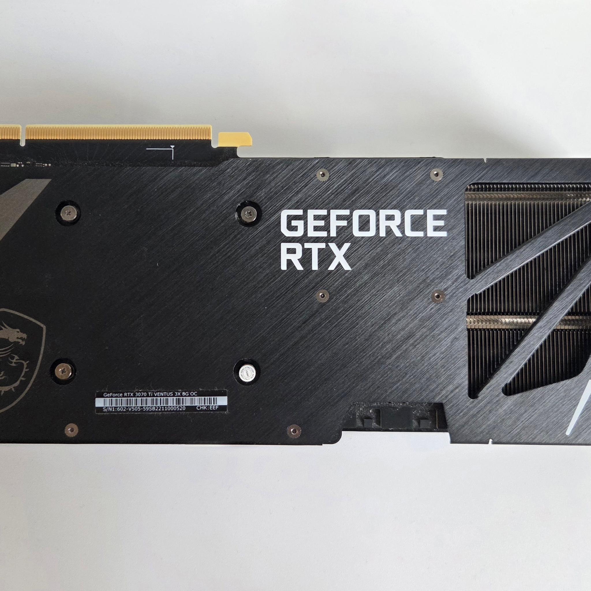 MSI GeForce RTX 3070 Ti VENTUS 3x 8G OC - 8GB GDDR6X, 1800 MHz