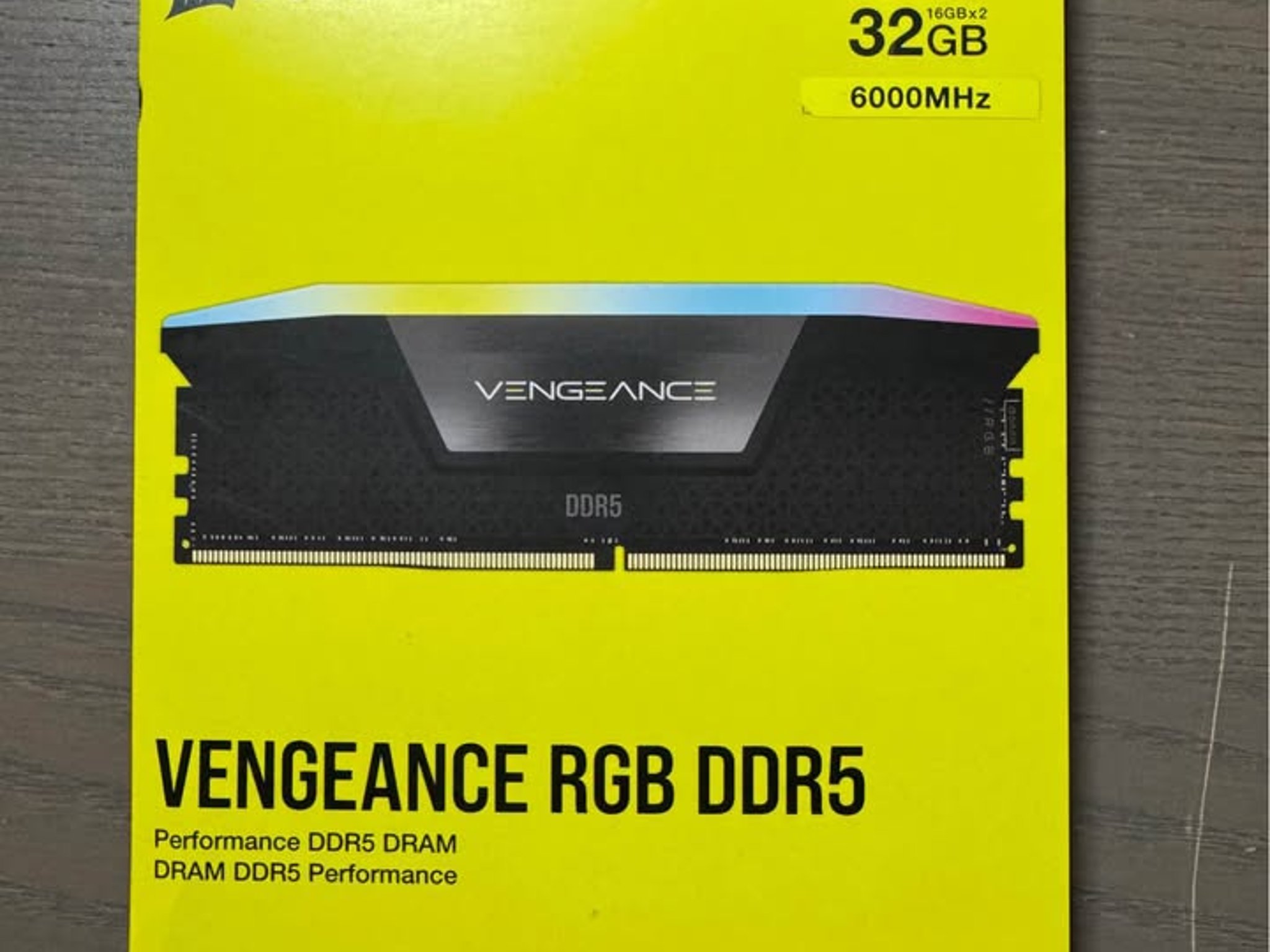 CORSAIR Vengeance RGB DDR5 32GB (2x16GB) DDR5 6000MHz CL36 AMD Expo Intel XMP