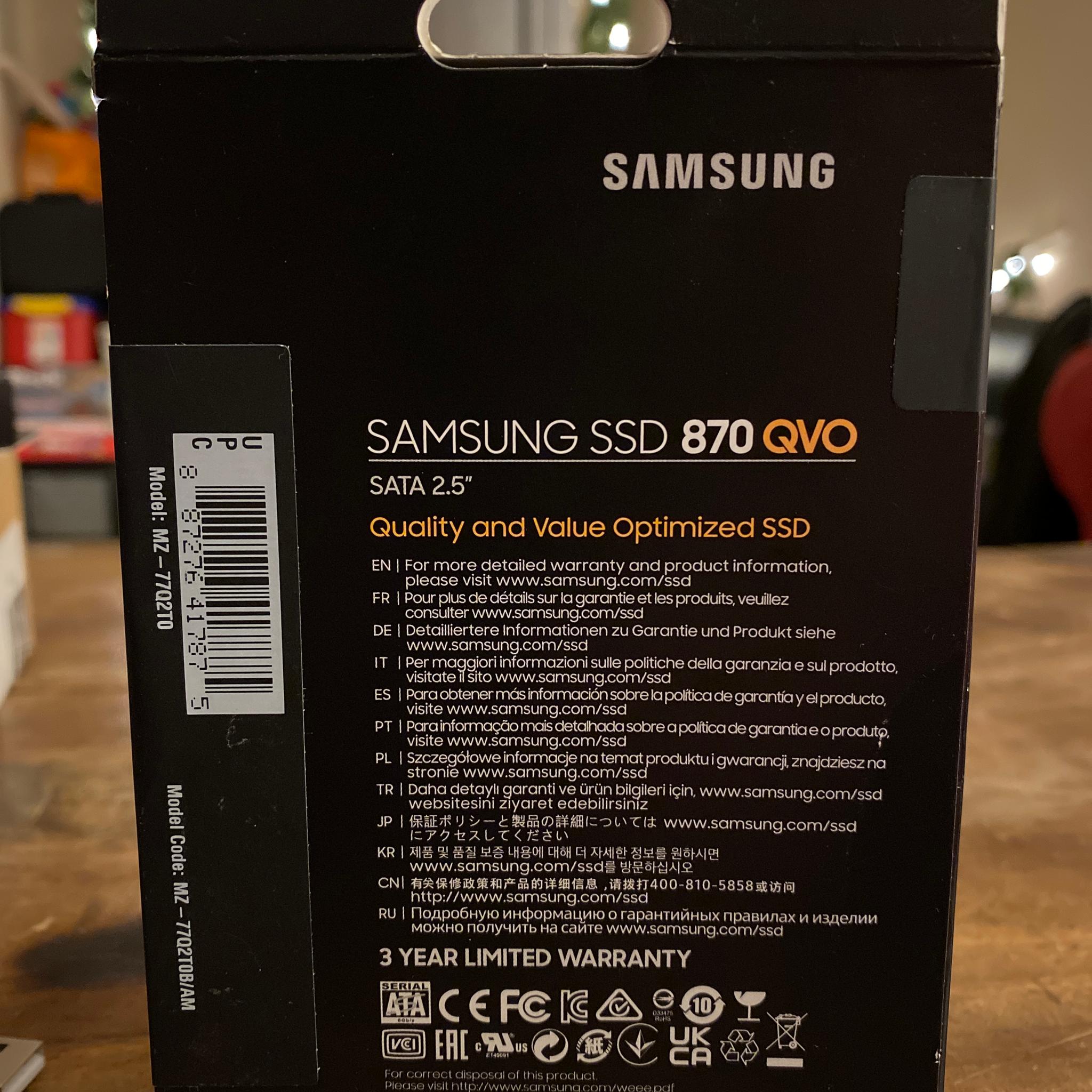 Brand-New Sealed 870 QVO 2TB SSD