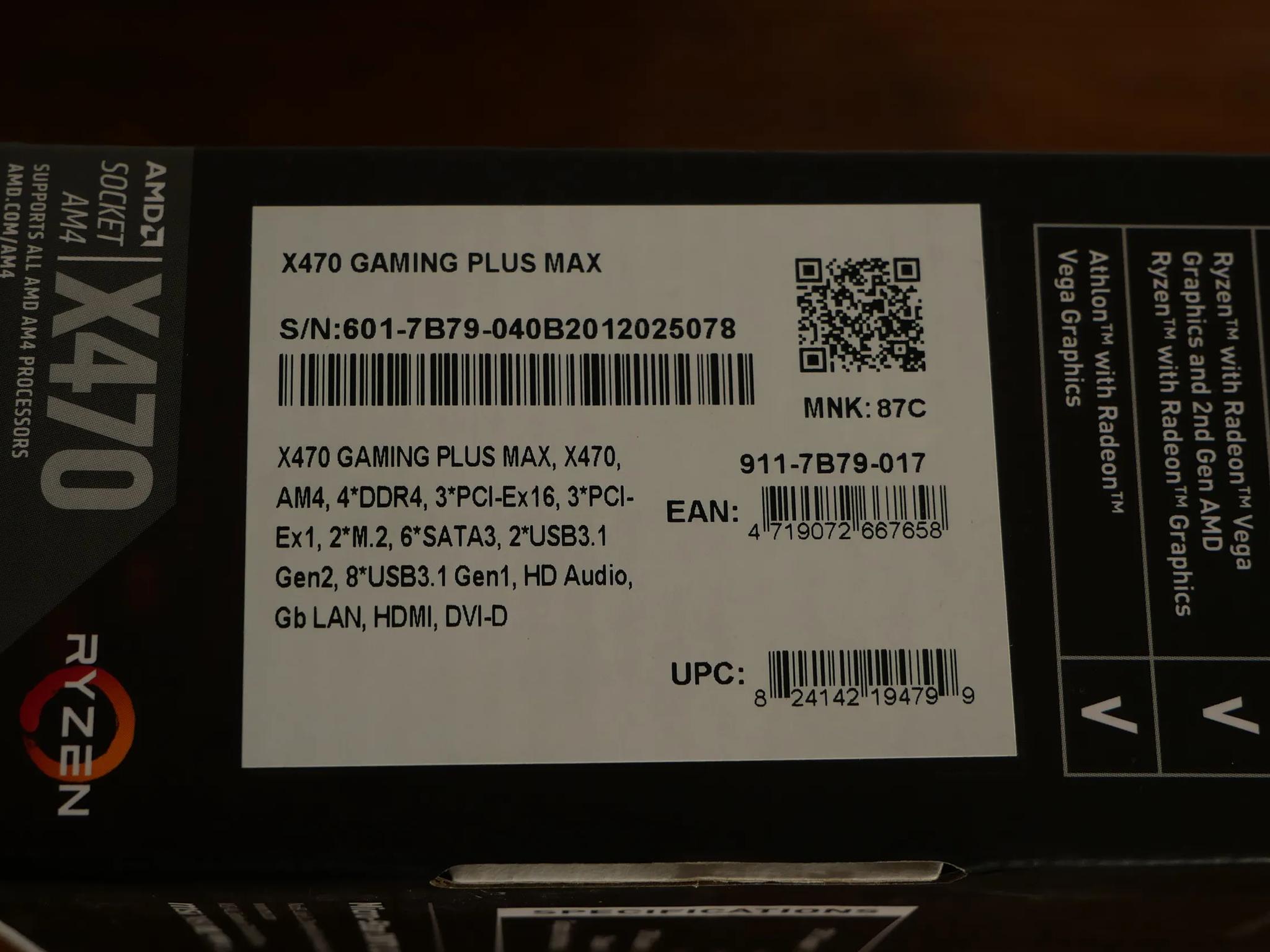 MSI X470 GAMING PLUS MAX AM4 AMD Ryzen 5000 ATX Motherboard *LATEST BIOS* FULL SET!