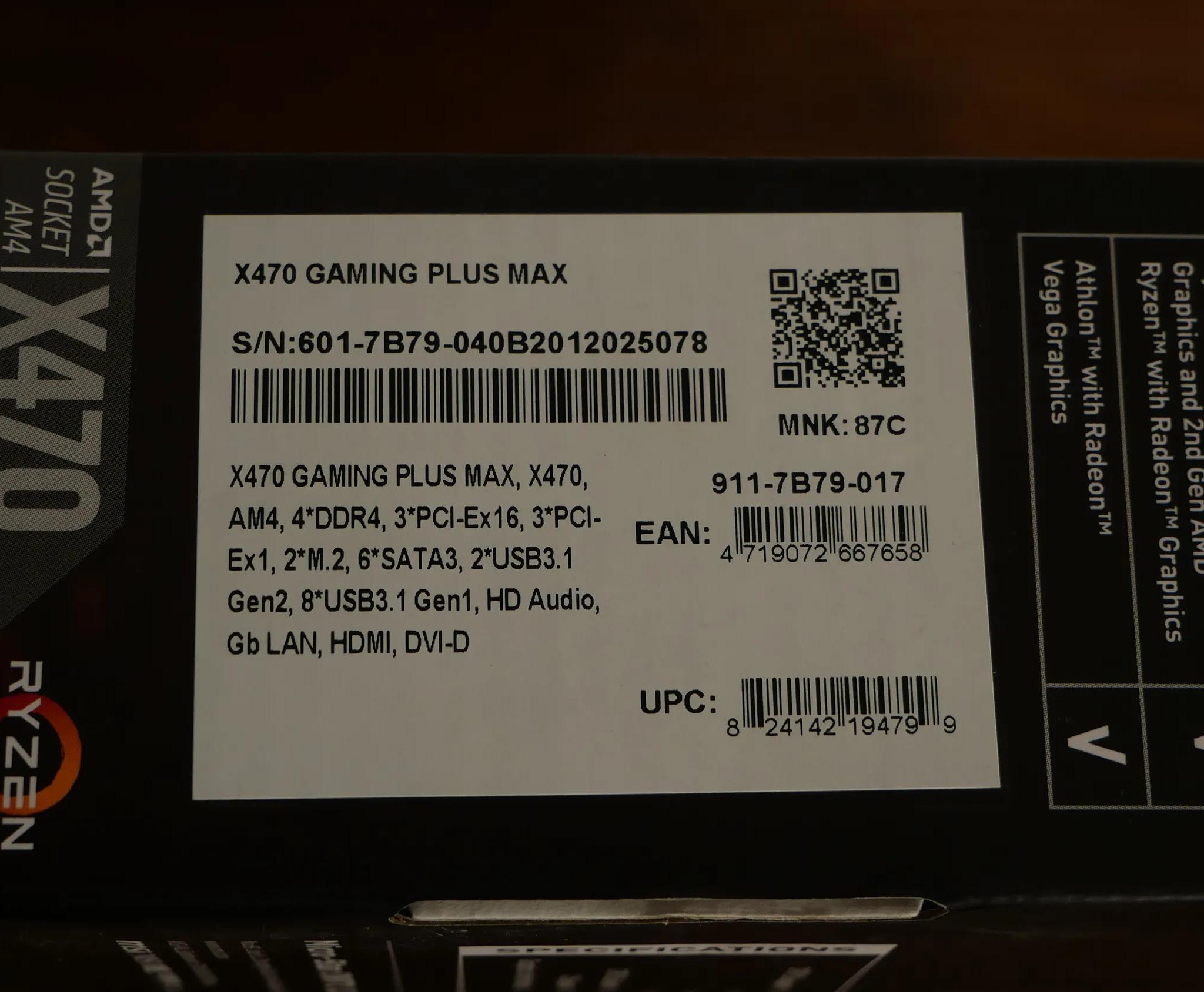 MSI X470 GAMING PLUS MAX AM4 AMD Ryzen 5000 ATX Motherboard *LATEST BIOS* FULL SET!