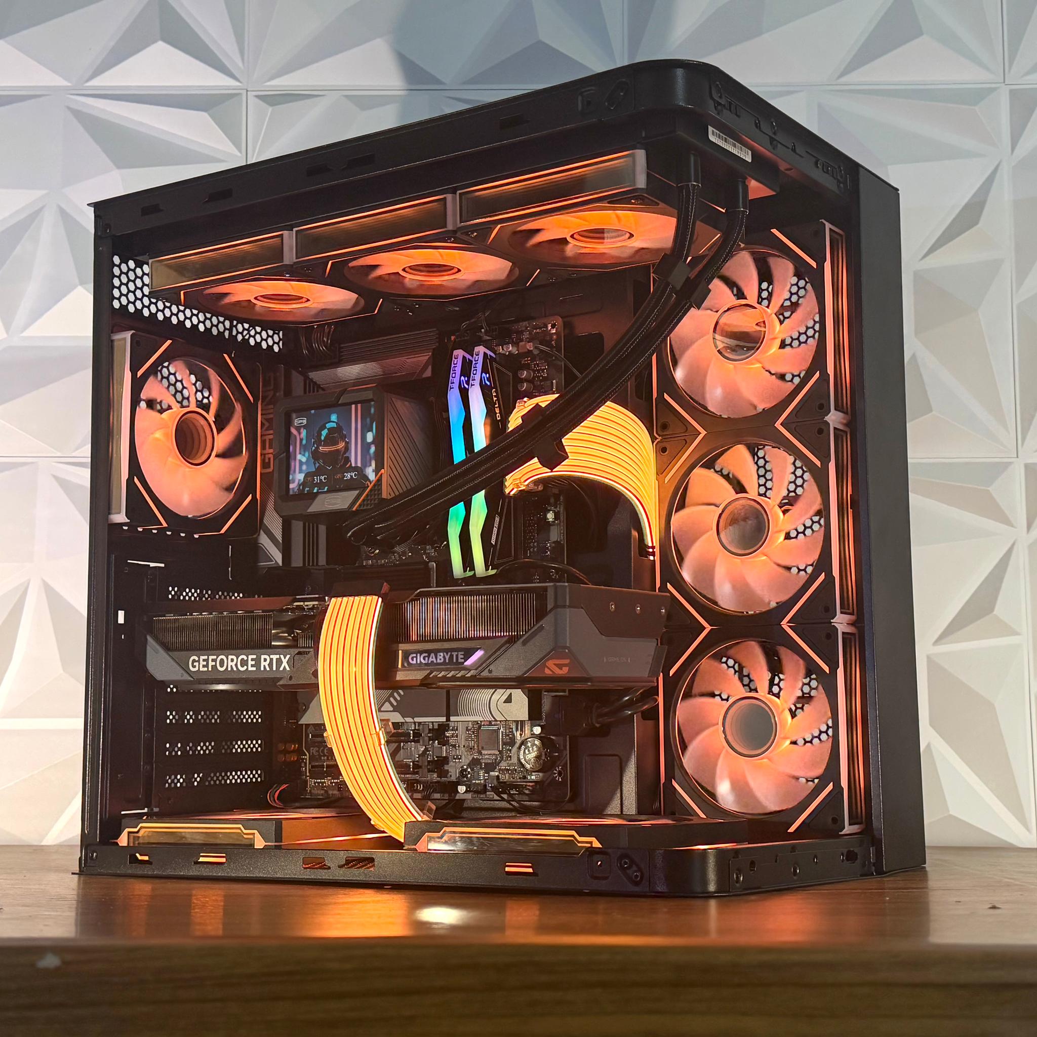 ⚡ Ryzen 7700x | RX 9070XT | 32GB DDR5 | 1TB NVMe | LCD AIO | Windows 11 Pro ⚡ “ROSEFIRE EL...