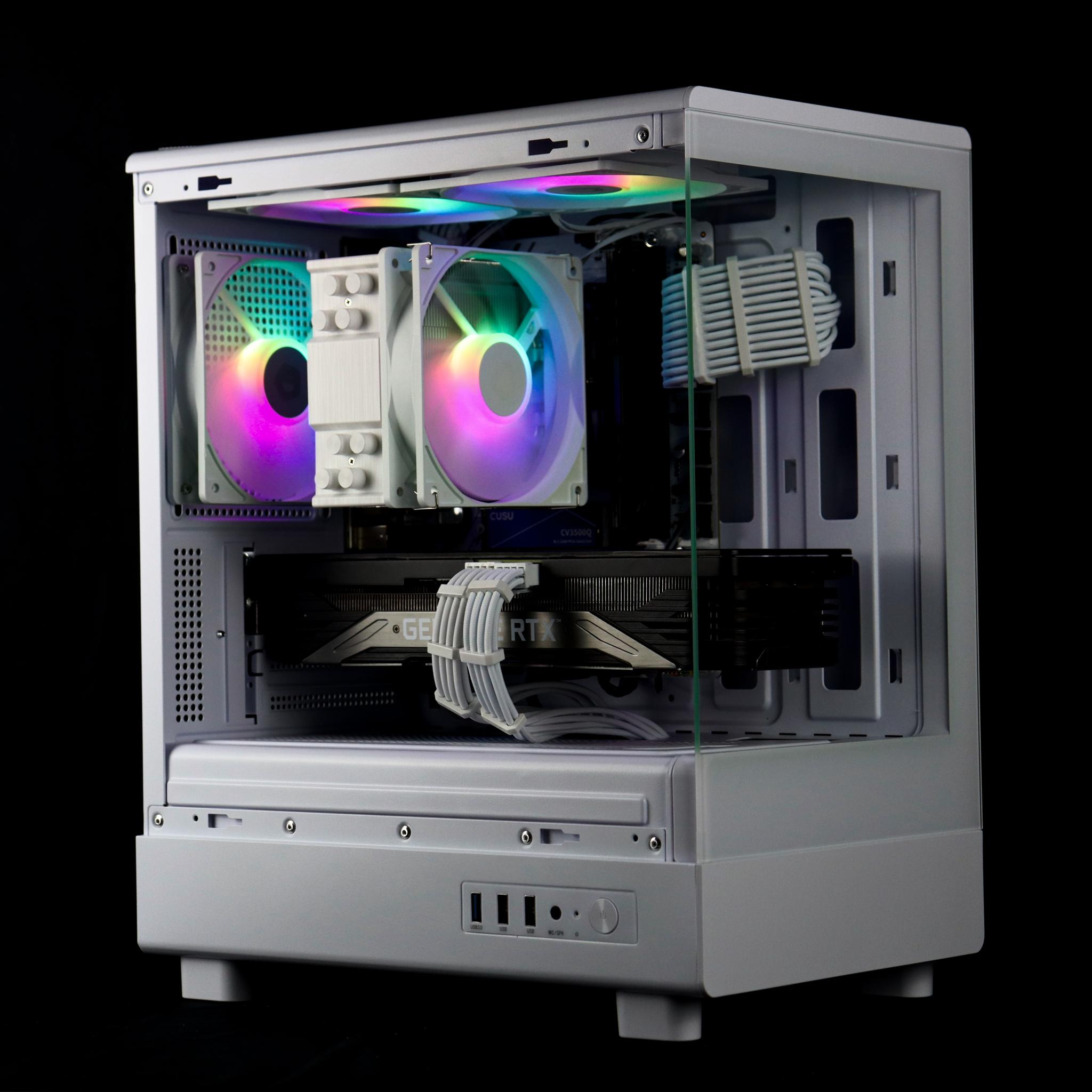 🧊❄️🧊 White Gaming PC – RTX 3070, Ryzen 7 3700X, 16GB RAM, 1TB NVMe SSD - WiFi, BlueTooth - 🧊❄️🧊