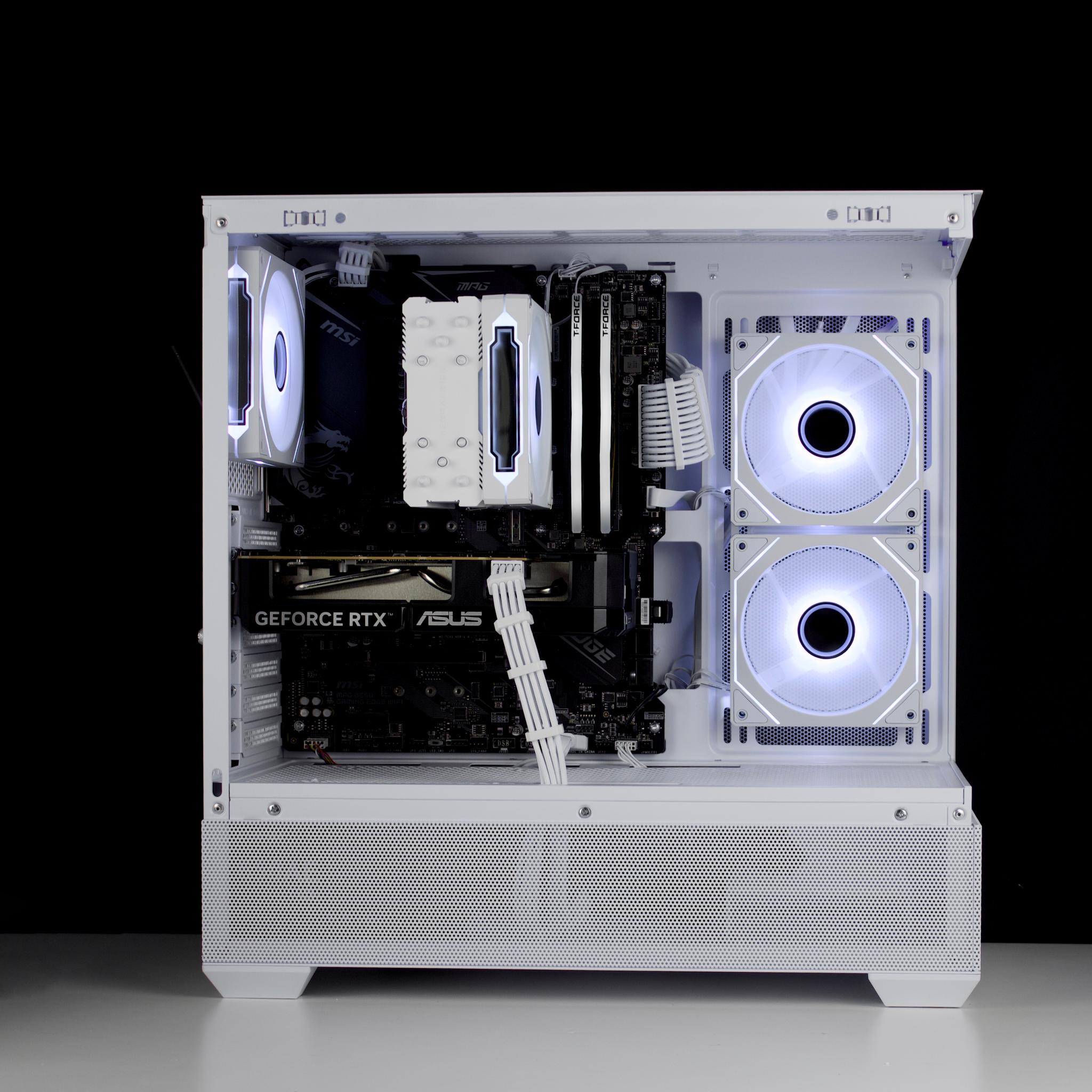 🧊❄️🧊 White Gaming PC – RTX 5060 , Ryzen 5 5500, 16GB RAM, 1TB SSD - WiFi, BlueTooth 🧊❄️🧊