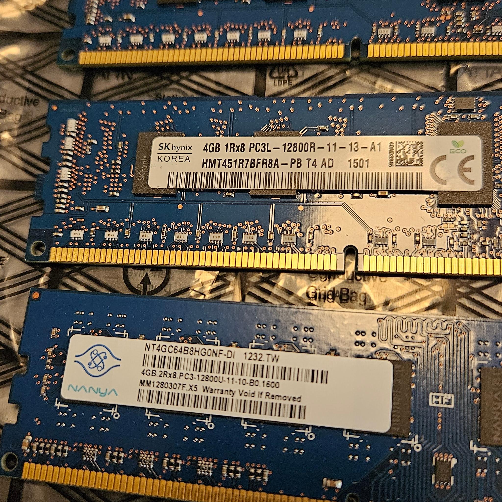 SK hynix DDR3 RAM Memory Modules LOT 4gb and one 8gb