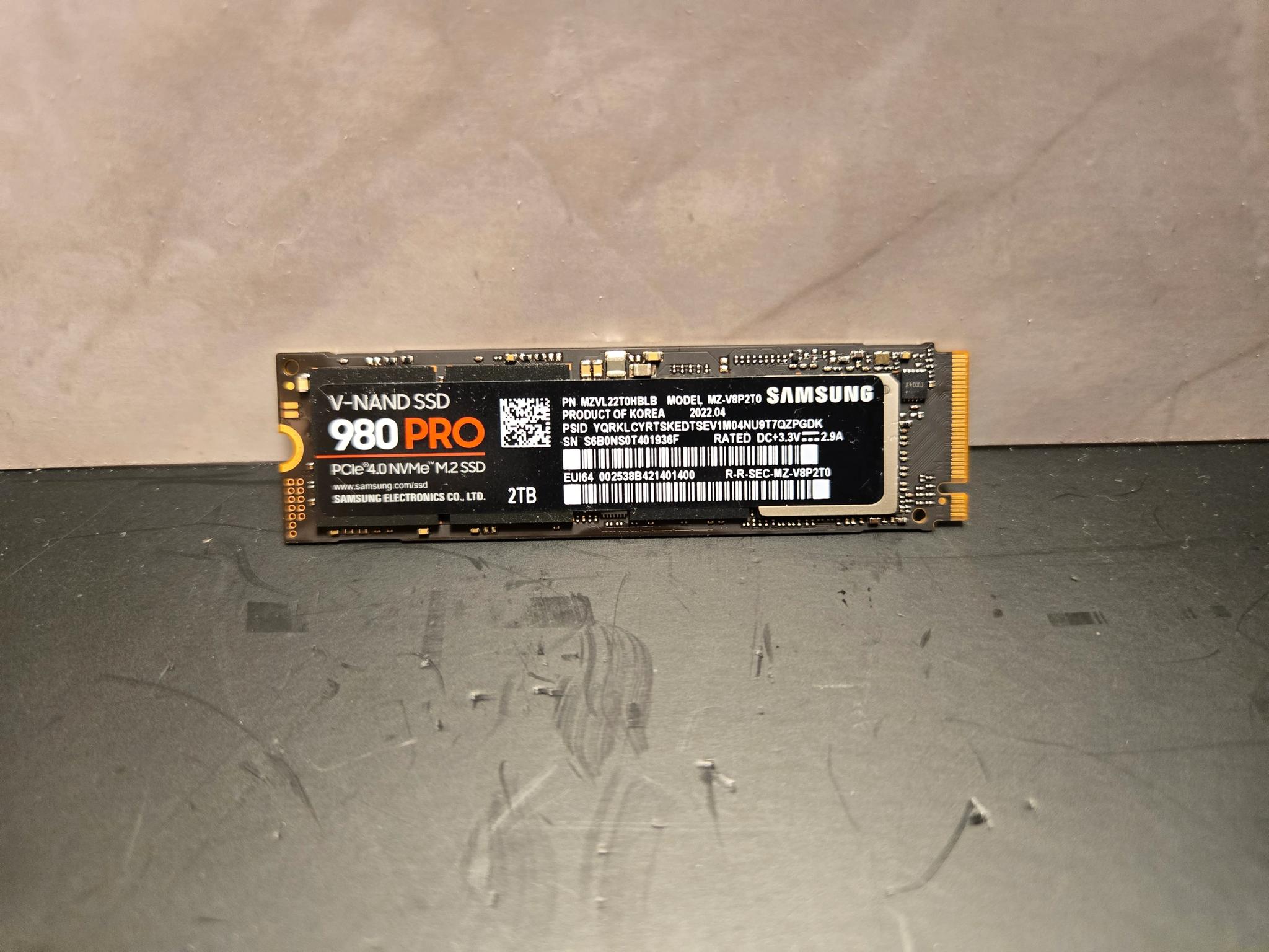 2TB Samsung 980 Pro Gen4 NVMe SSD