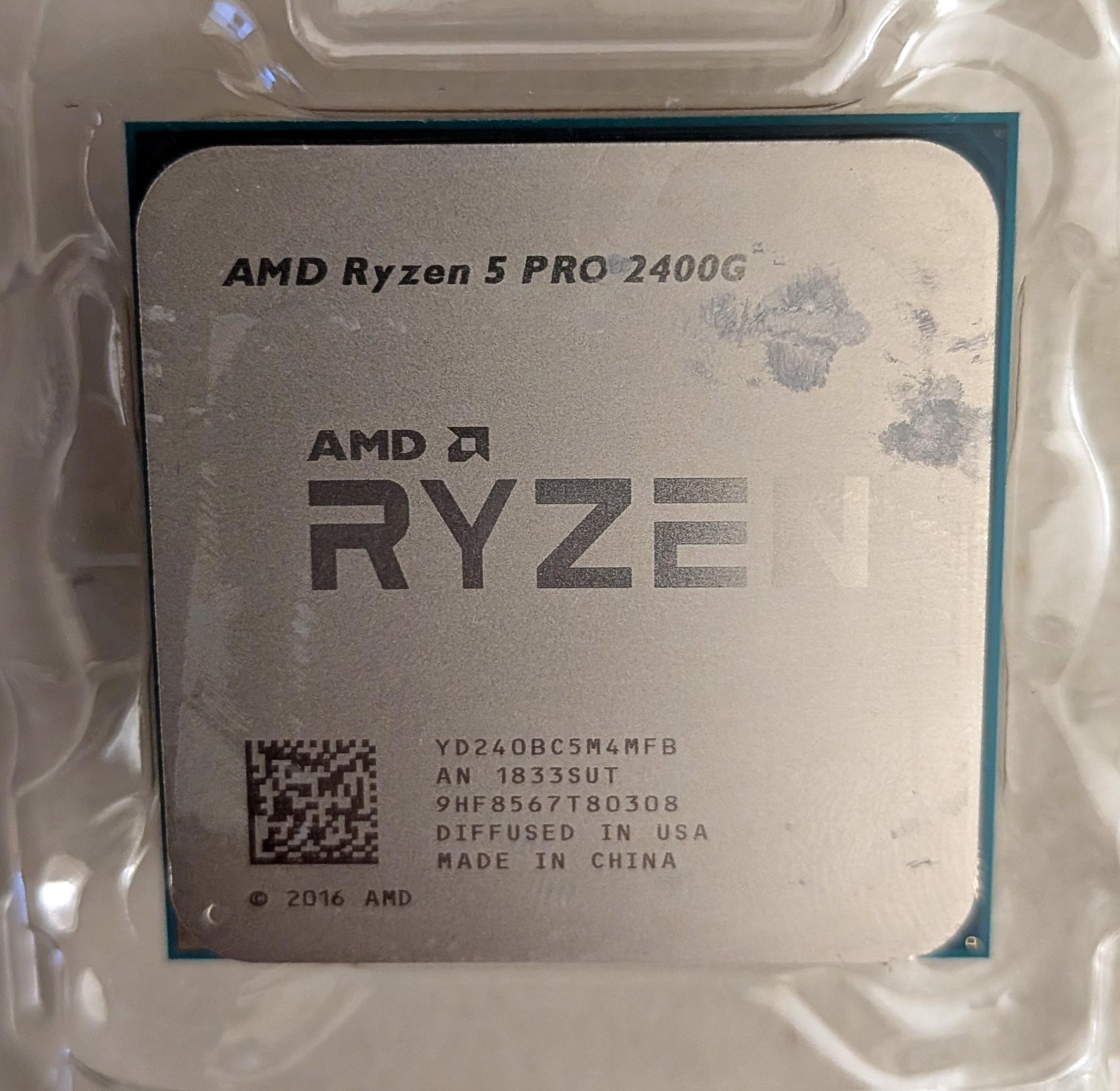 AMD Ryzen 5 2400G Quad-Core CPU w/ Radeon Vega Graphics – Tested Working