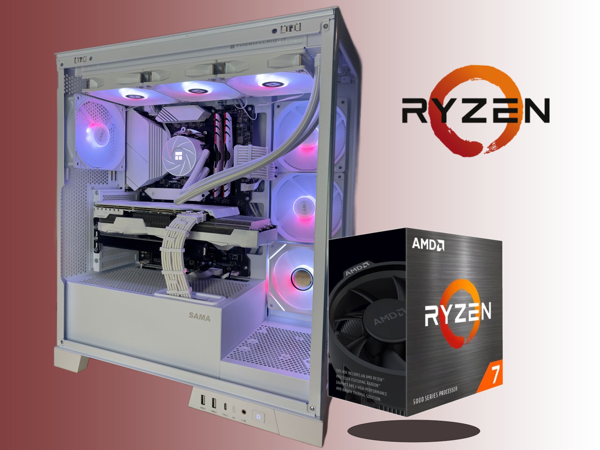 🧊❄️ Glacier Series All White Gaming PC / Ryzen 7 + RTX 3070 / 1TB NVMe SSD / Ready To Play! ❄️🧊