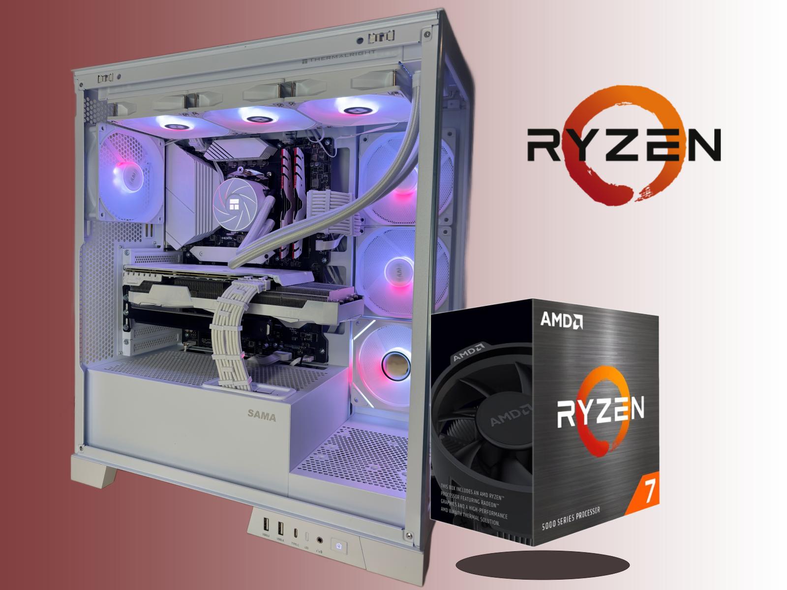 🧊❄️ Glacier Series All White Gaming PC / Ryzen 7 + RTX 3070 / 1TB NVMe SSD / Ready To Play! ❄️🧊
