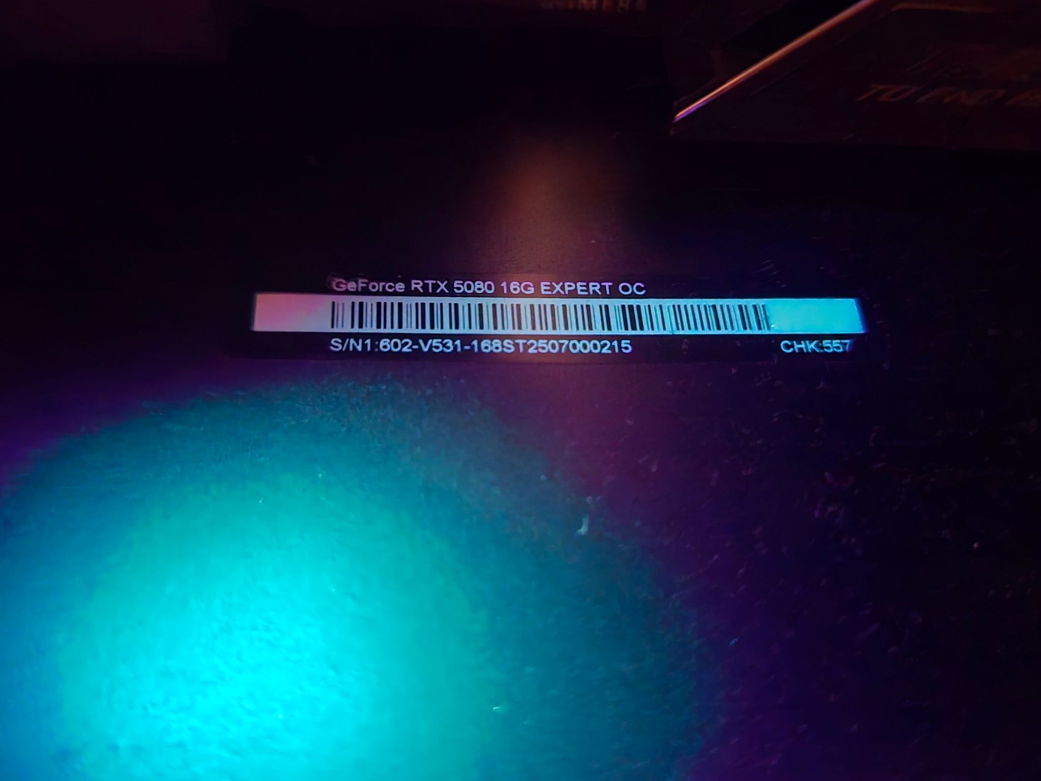 MSI RTX 5080 expert OC