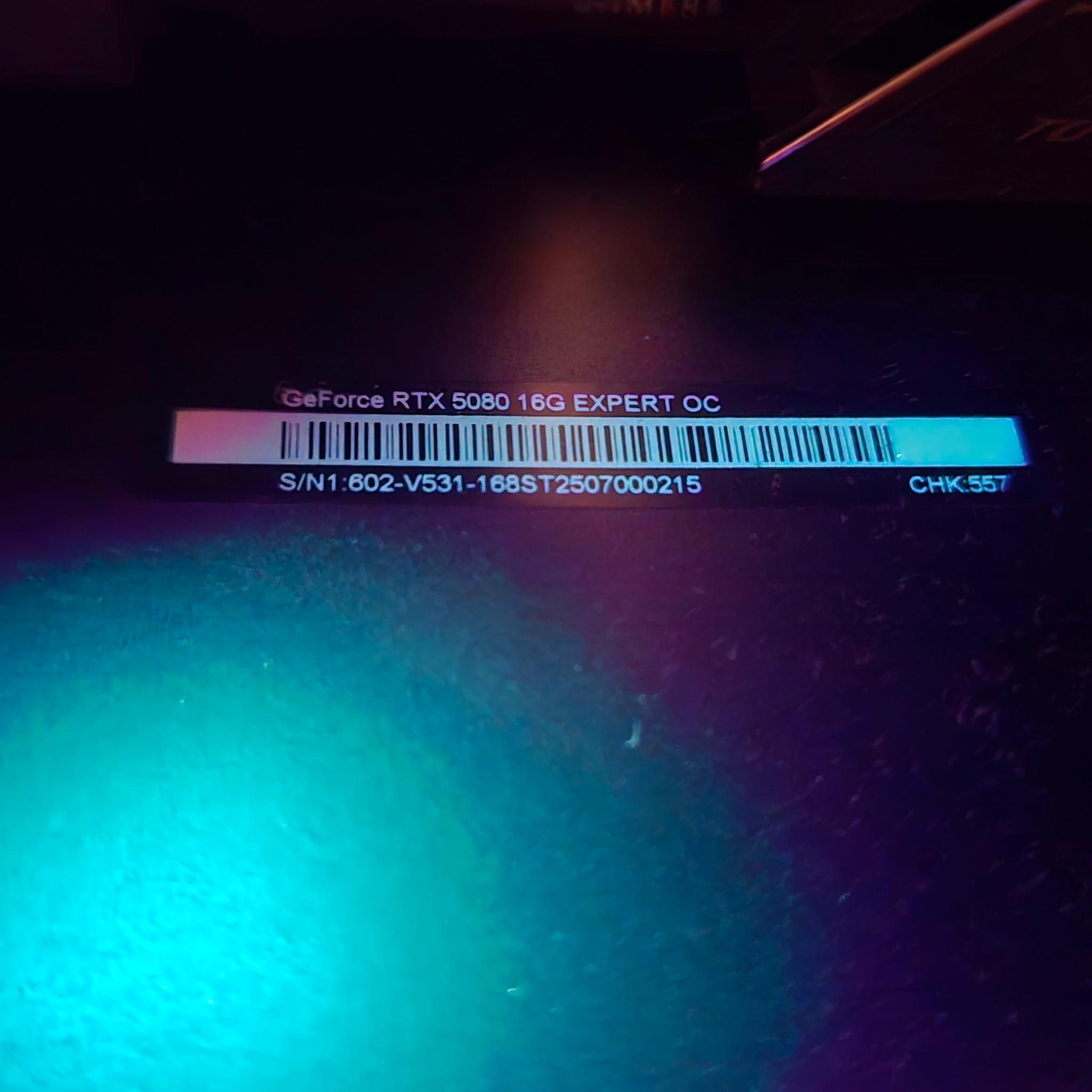 MSI RTX 5080 expert OC
