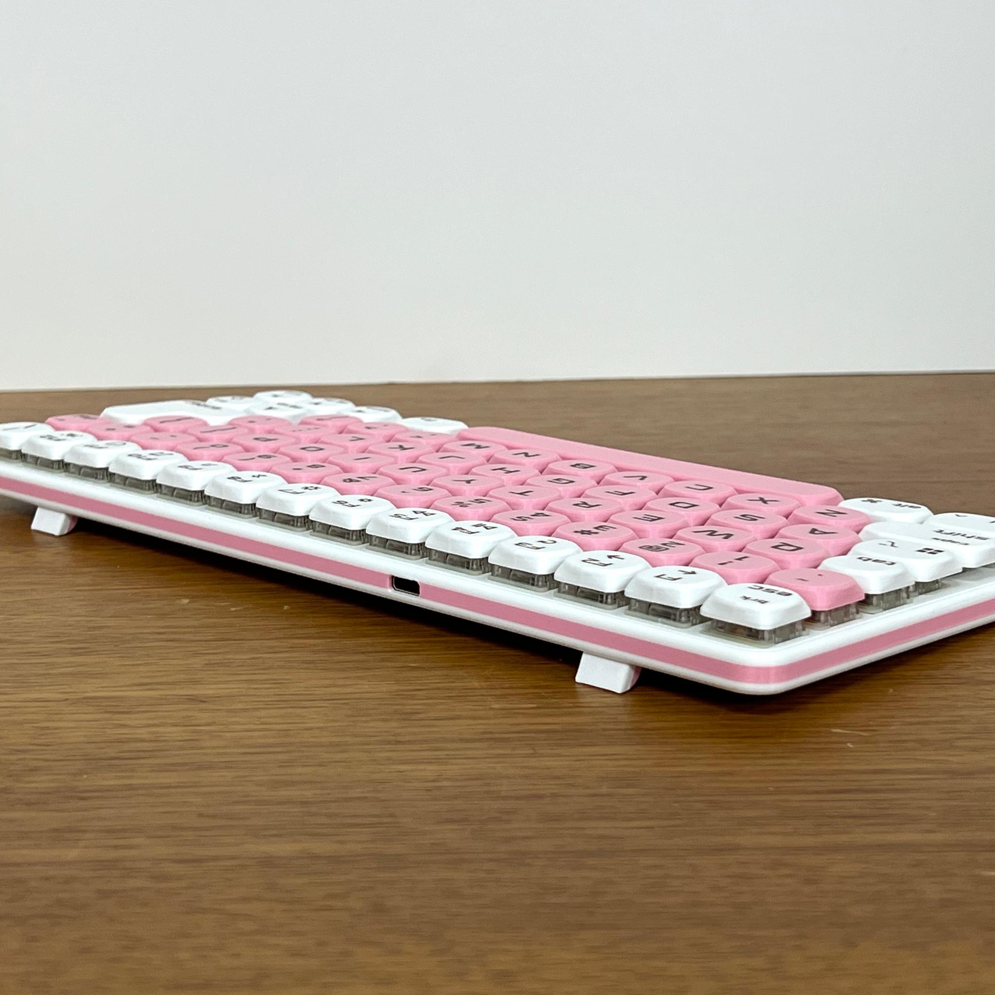 Low Profile 74-key Wired Mechanical Keyboard • Hot Swappable, Hand Assembled, Gaming, Travel, USB-C