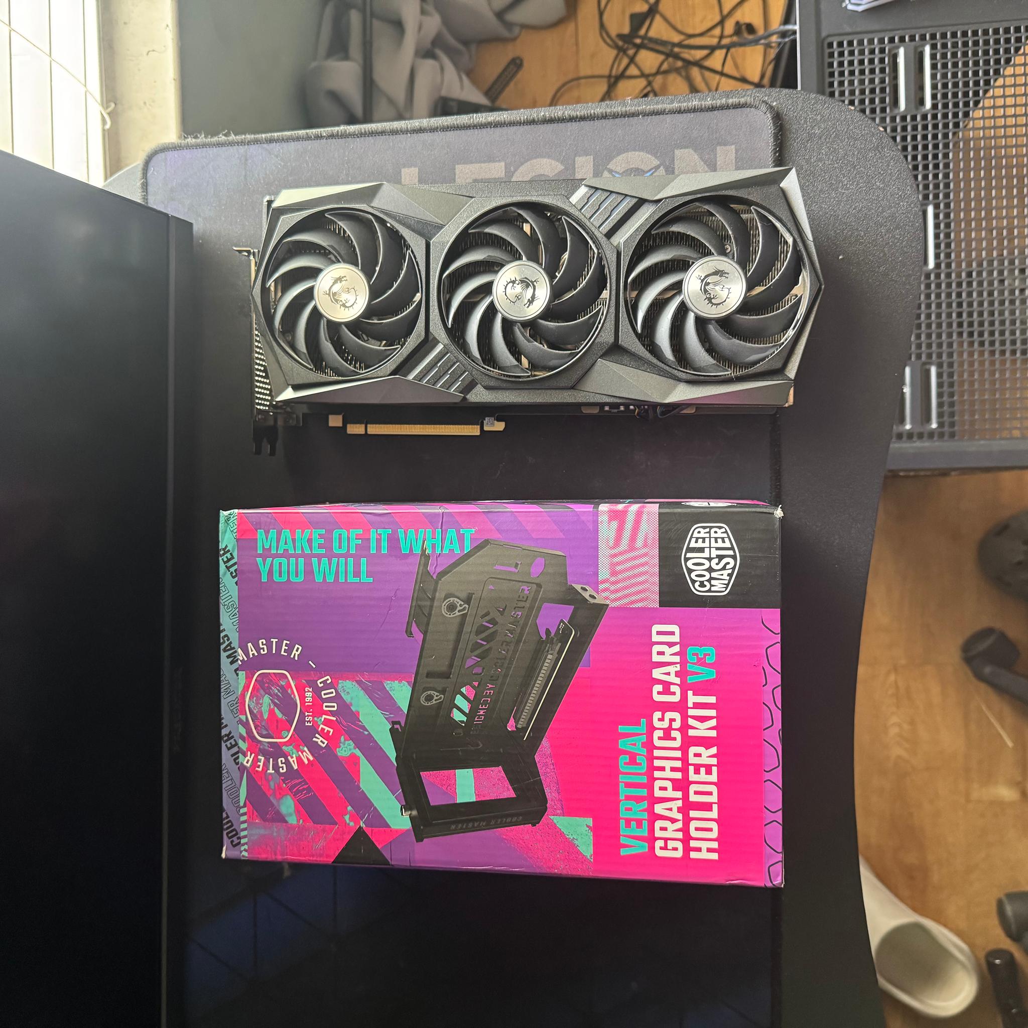 MSI RTX 3060 12gb GAMING X TRIO with Vertical GPU Mount