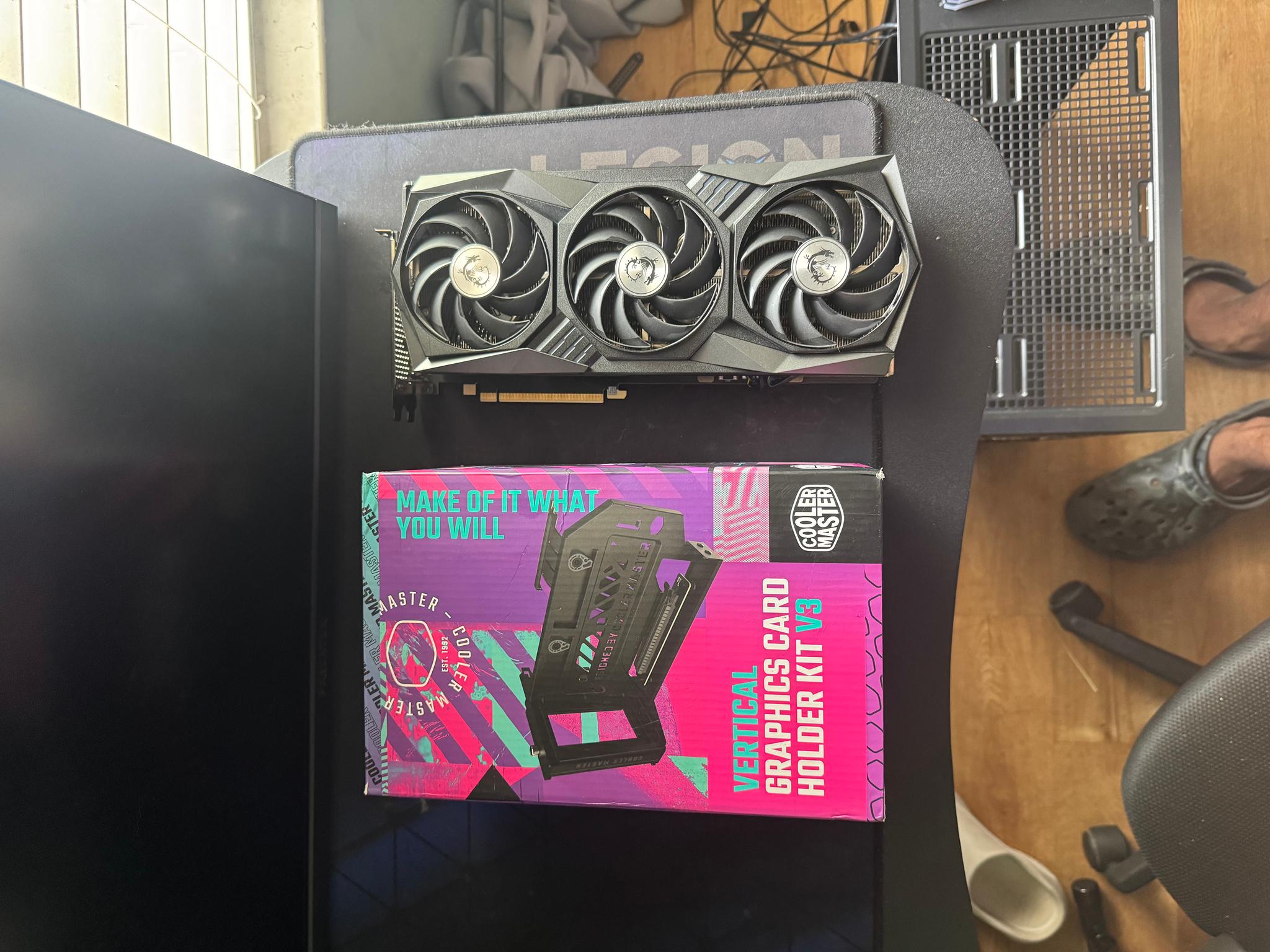 MSI RTX 3060 12gb GAMING X TRIO with Vertical GPU Mount