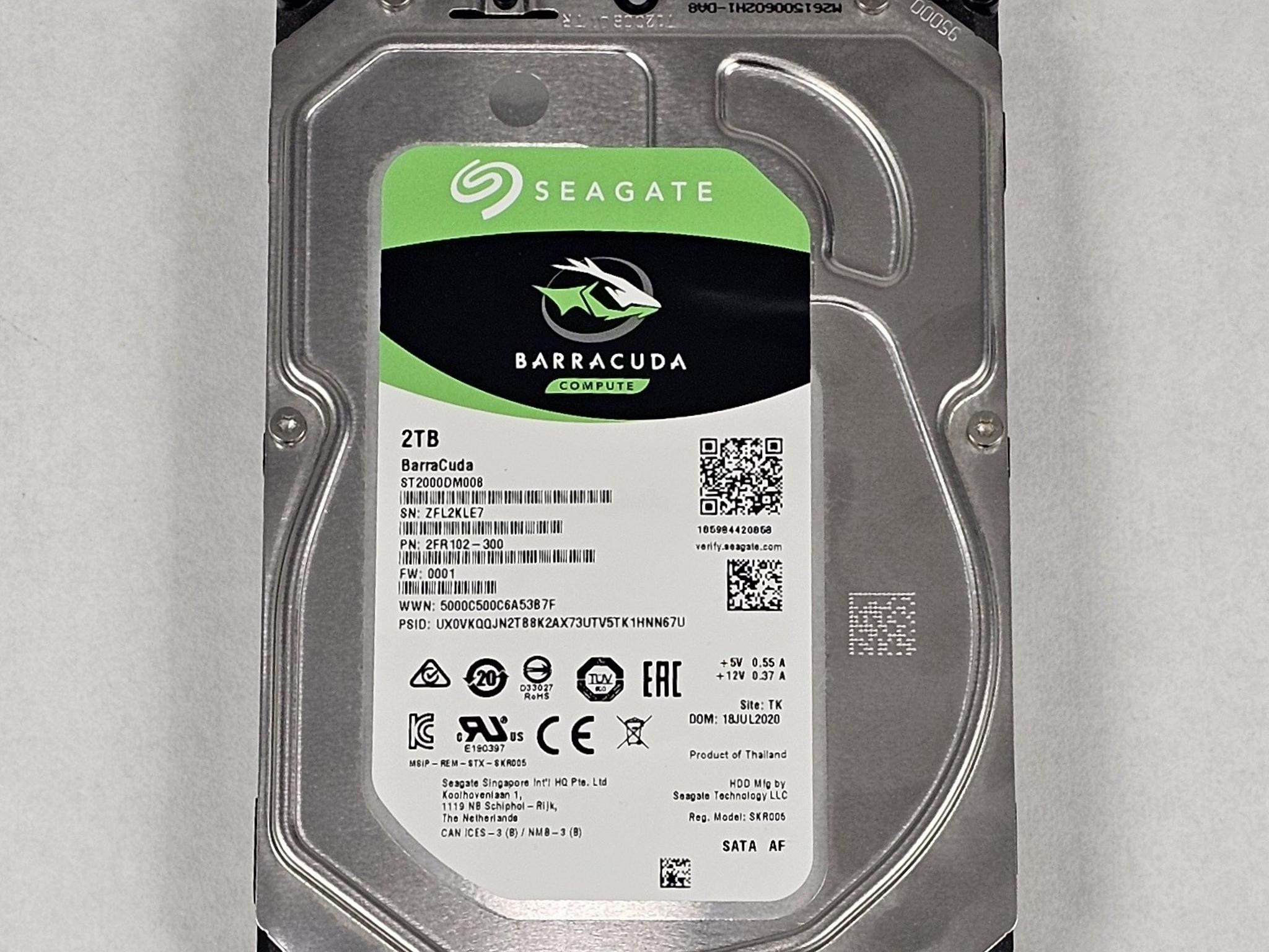 2TB 3.5" Hard Drive Seagate BarraCuda