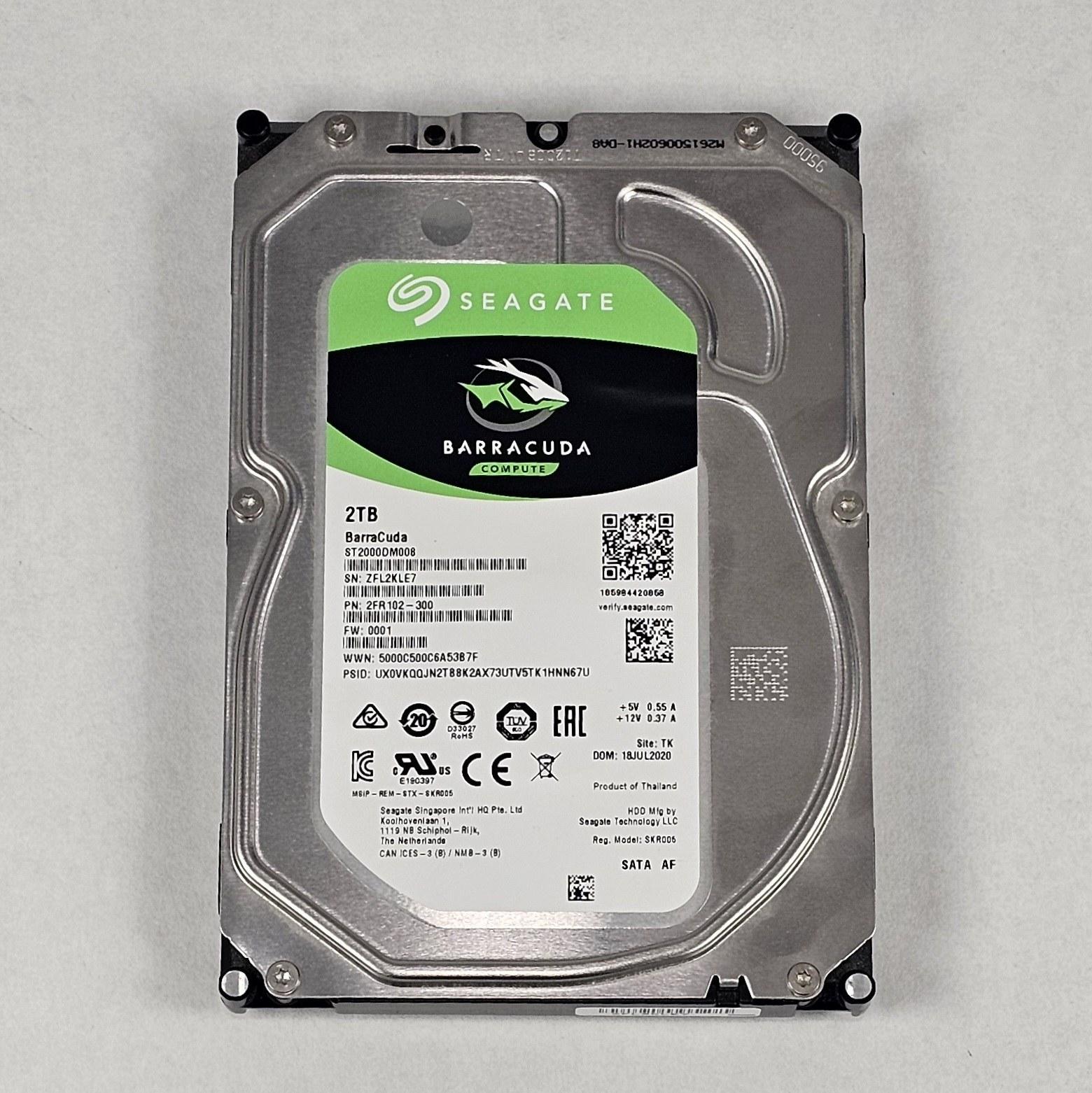 2TB 3.5" Hard Drive Seagate BarraCuda
