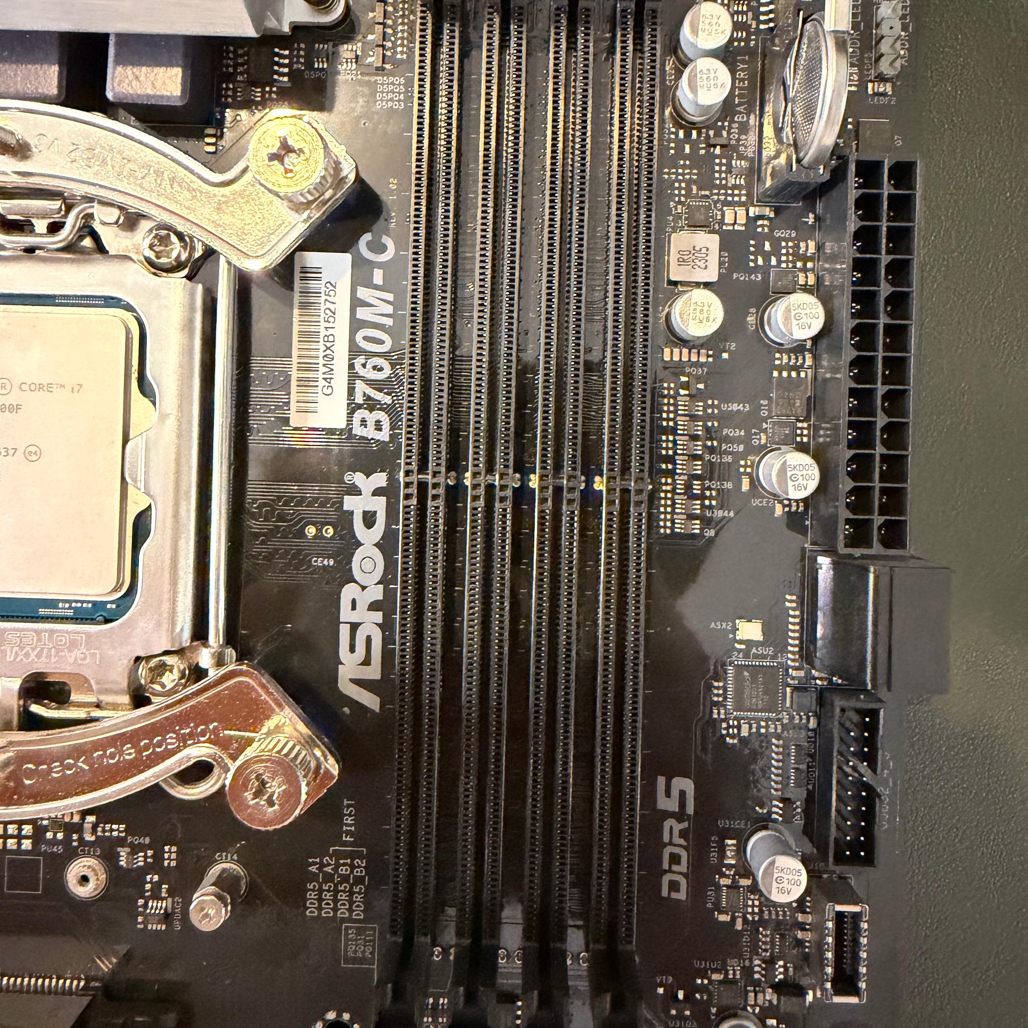 Intel i7-13700F + ASRock B760M-C + Noctua NH-D15 Combo Bundle (Like New / <300 Hours)