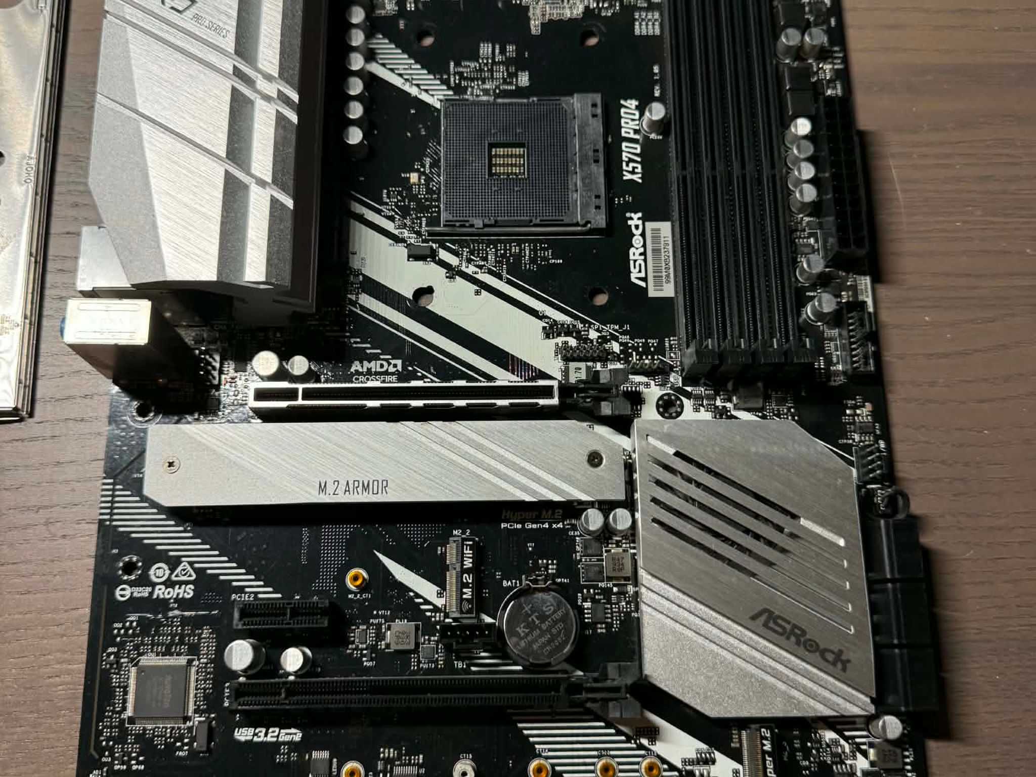 ASRock X570 Pro4 AM4 ATX Motherboard AMD Ryzen 5000 Ready DDR4 PCIe 4.0 M.2