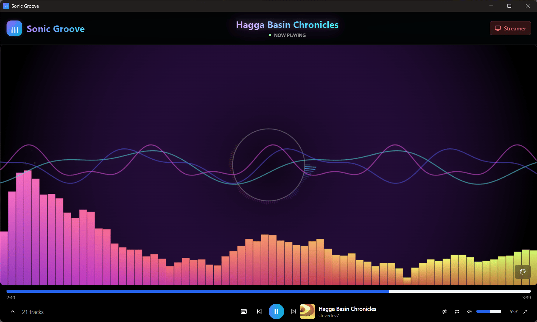 Sonic Groove Flash Drive - Mp3 player/visualizer - Win/Linux/Steam Deck
